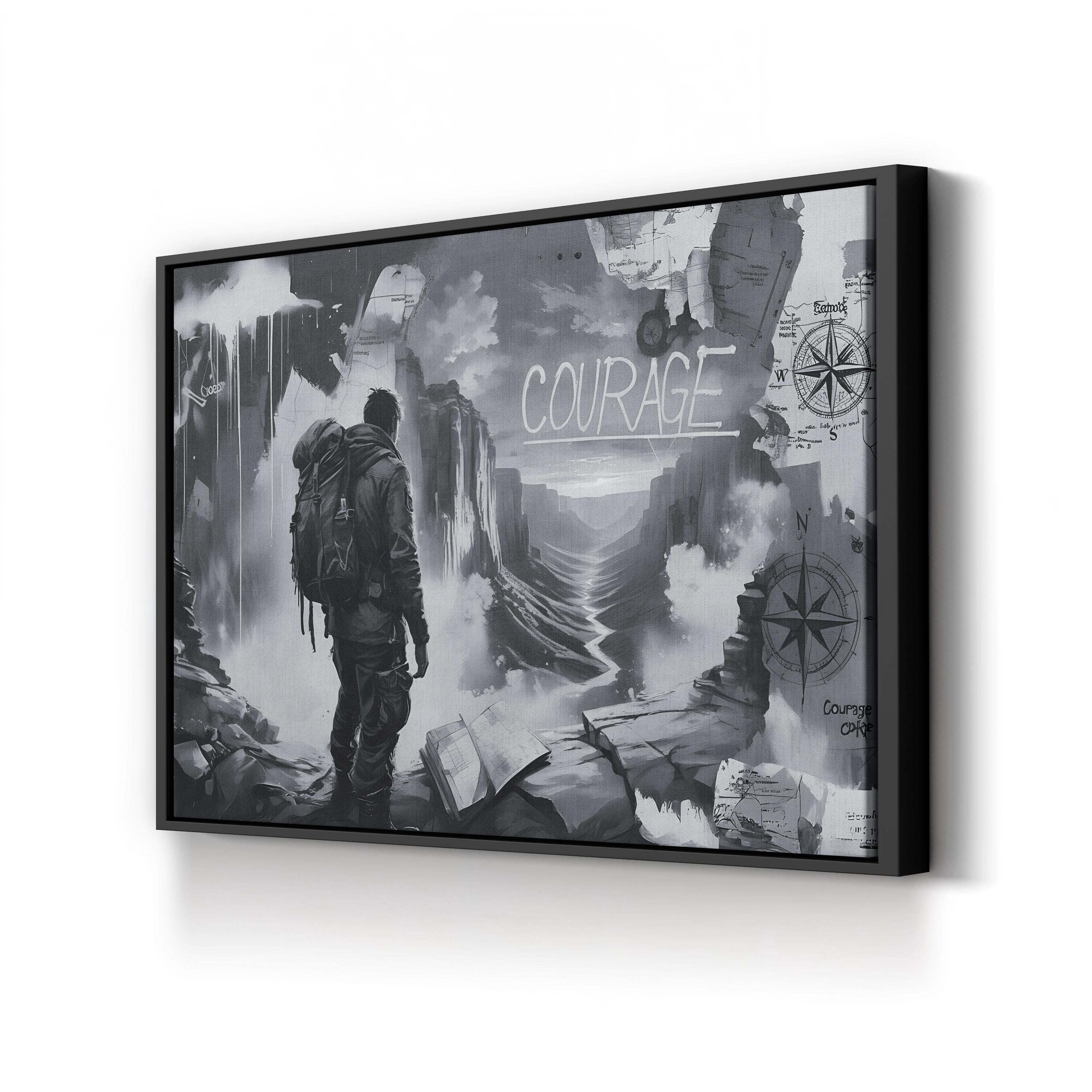 Monochrome Hiking Adventure – Vintage Photography Wall Art | Mountain Canvas Print