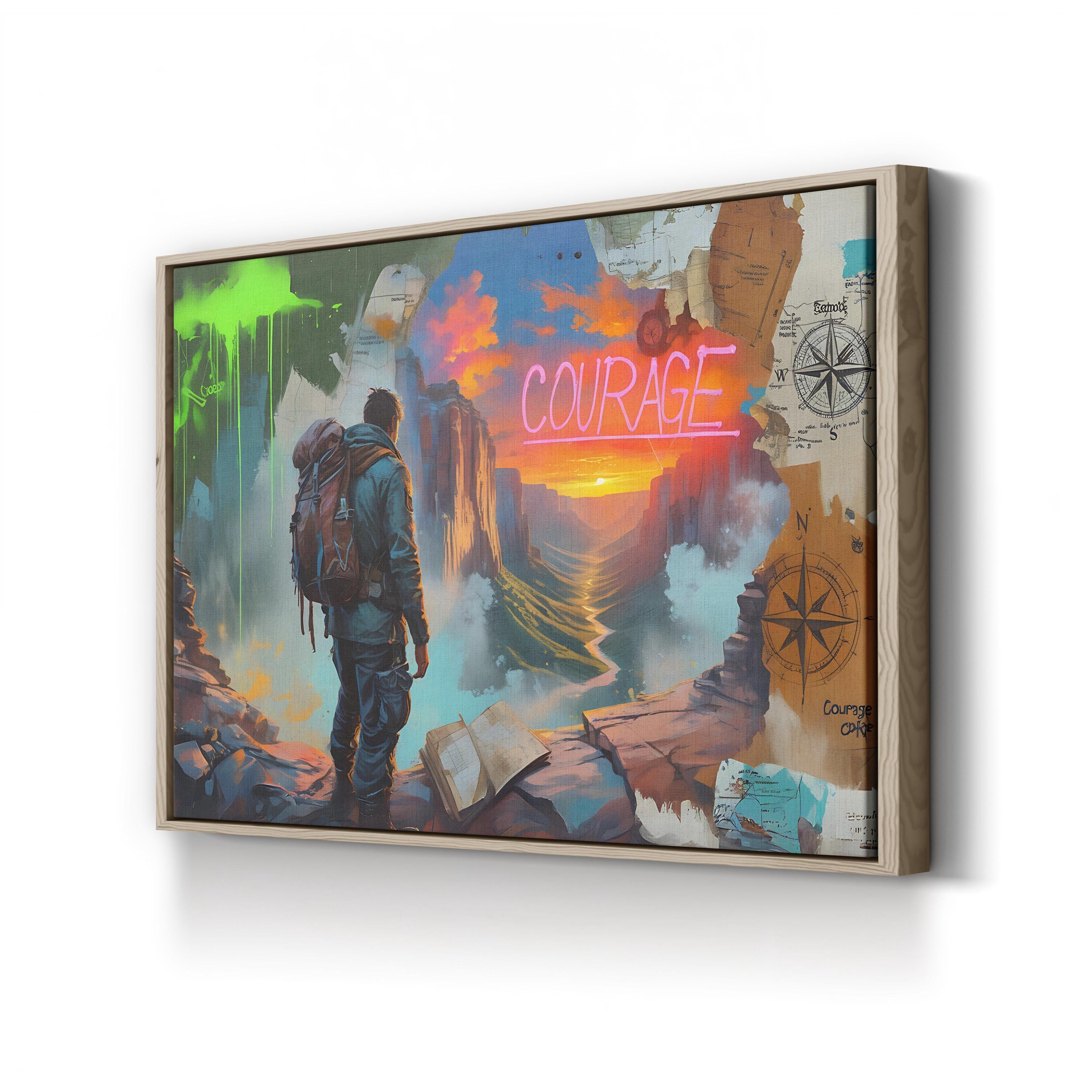 Adventure Mountain Landscape – Period Illustration Wall Art | Inspirational Canvas Print