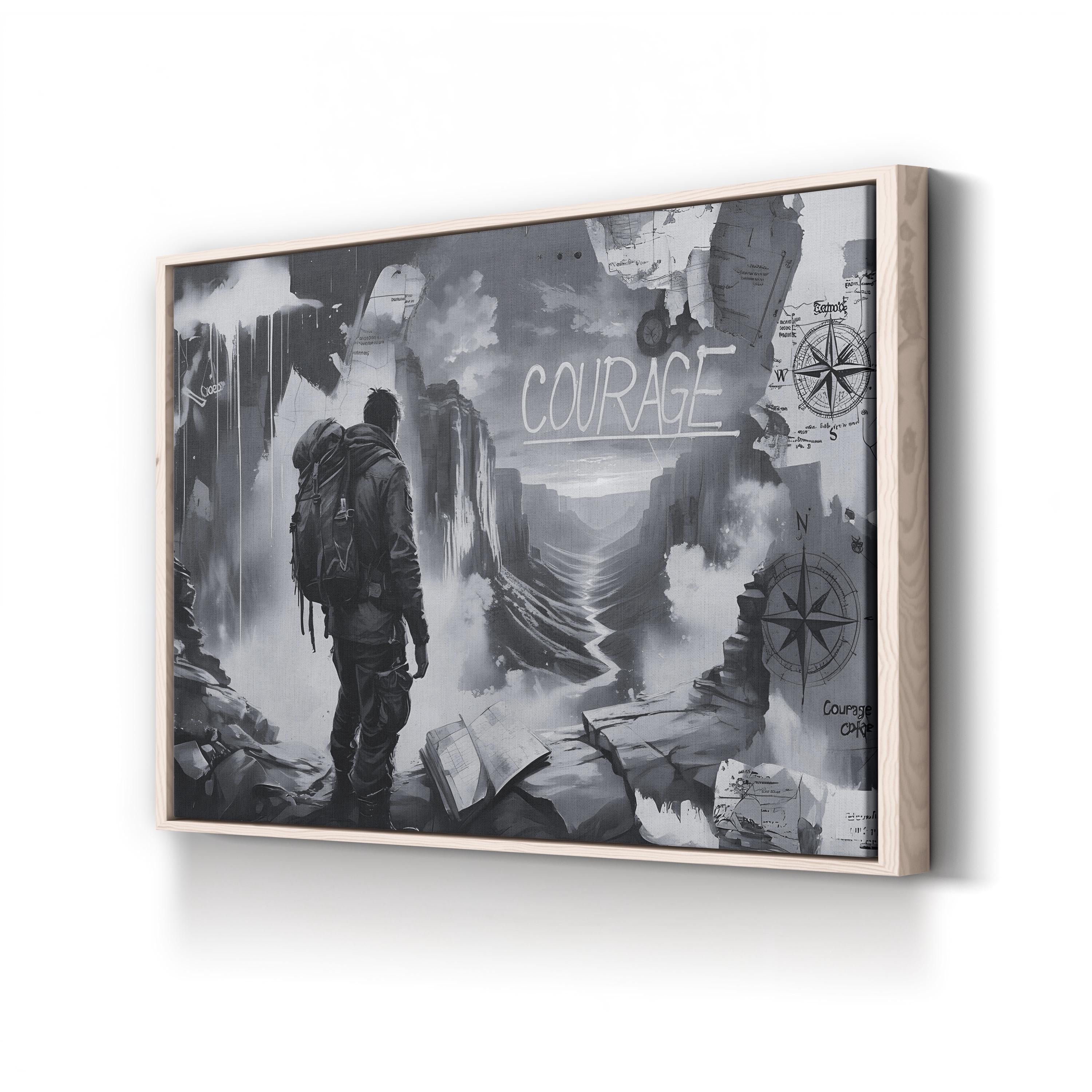 Monochrome Hiking Adventure – Vintage Photography Wall Art | Mountain Canvas Print
