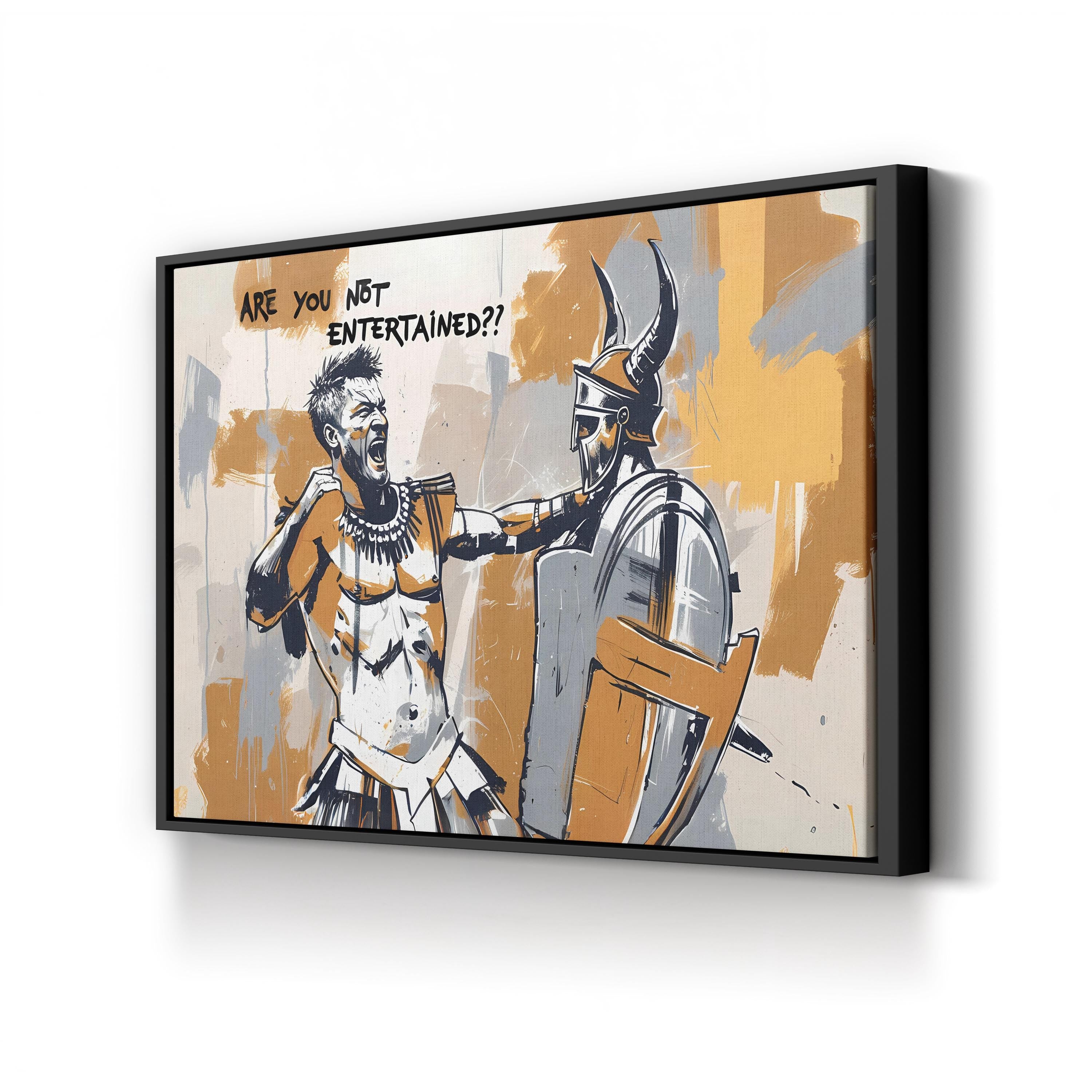 Gladiator Canvas Print: Graffiti Art, Epic Movie Decor