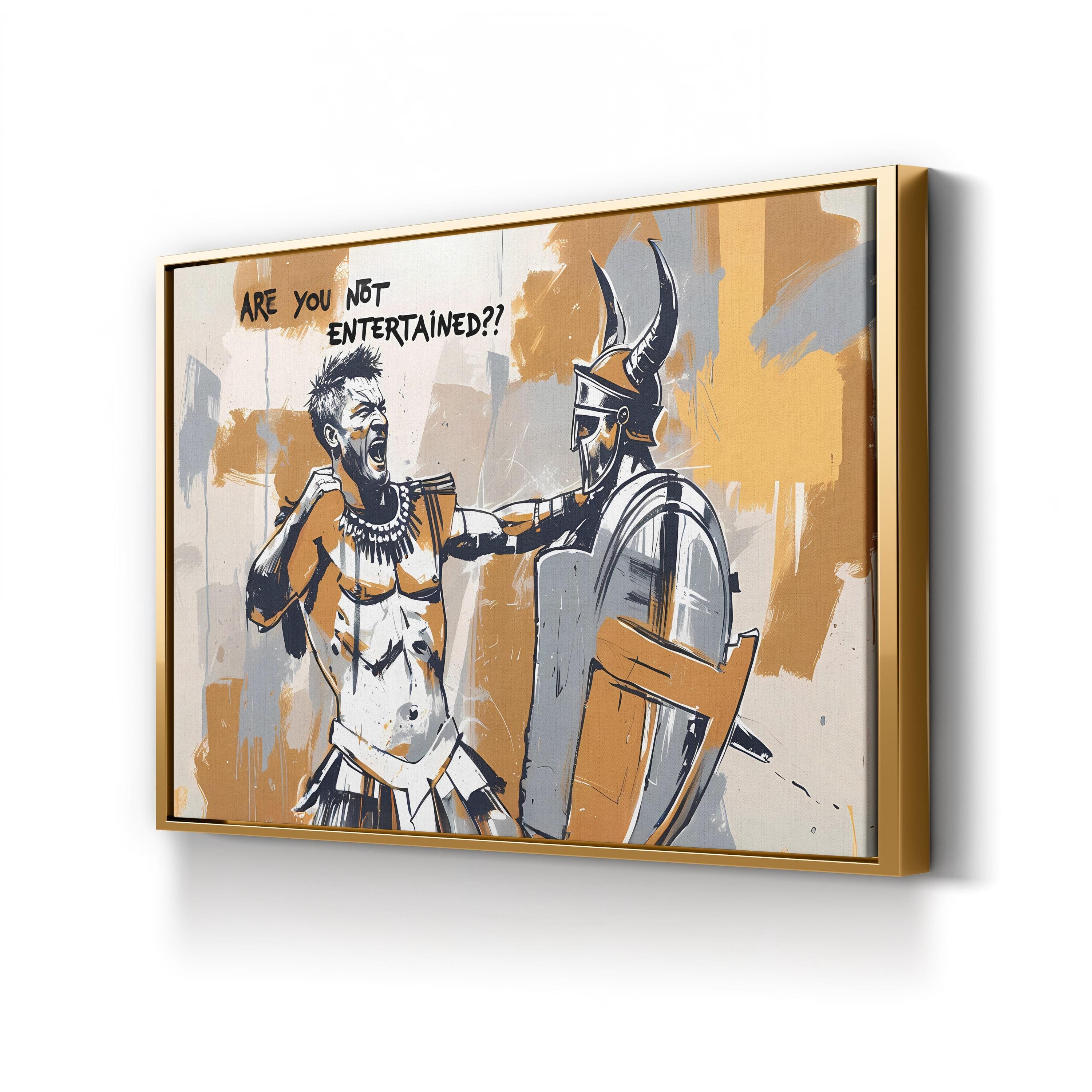 Gladiator Canvas Print: Graffiti Art, Epic Movie Decor