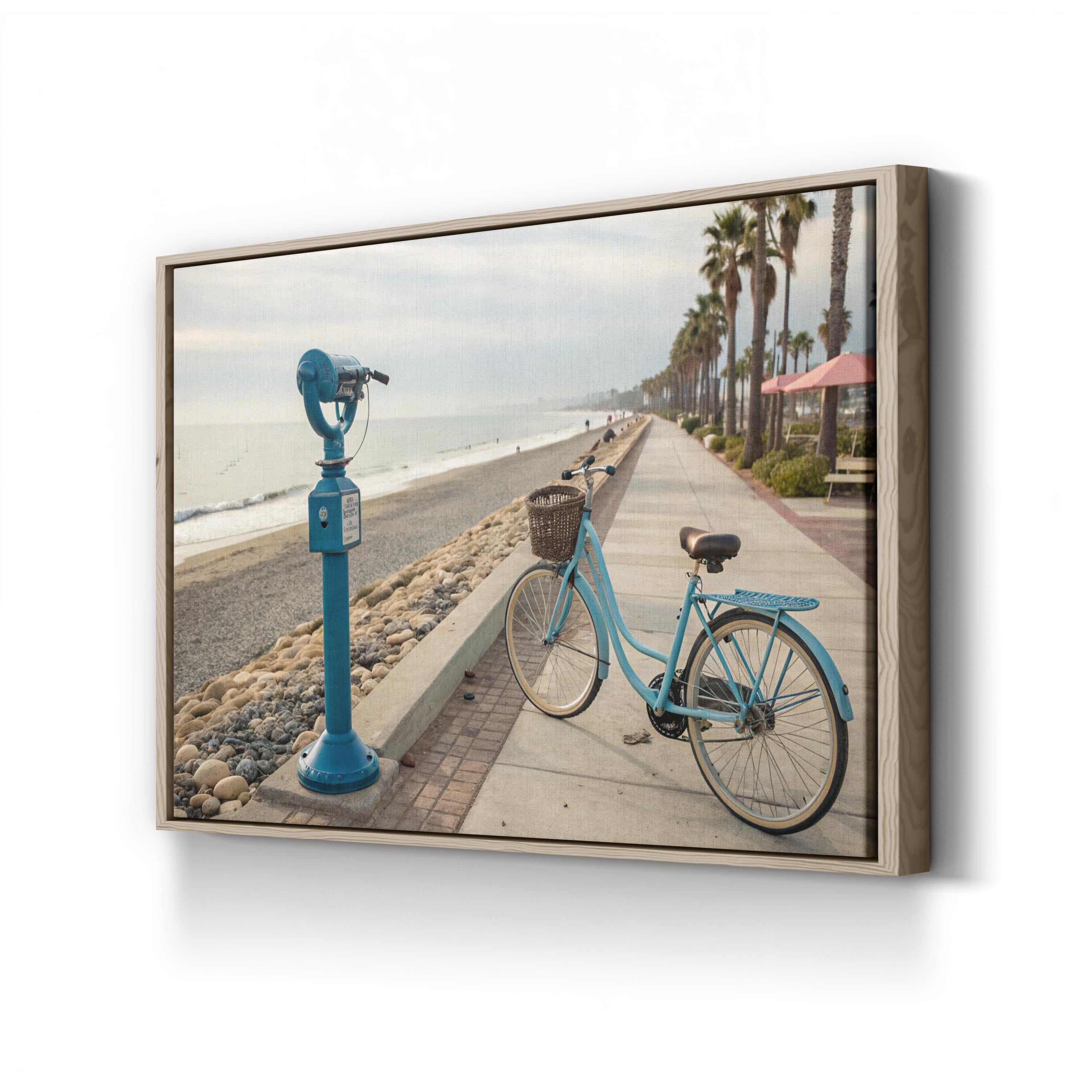 Coastal Promenade Vintage – Vintage Photography Wall Art | Travel Landscape Canvas Print