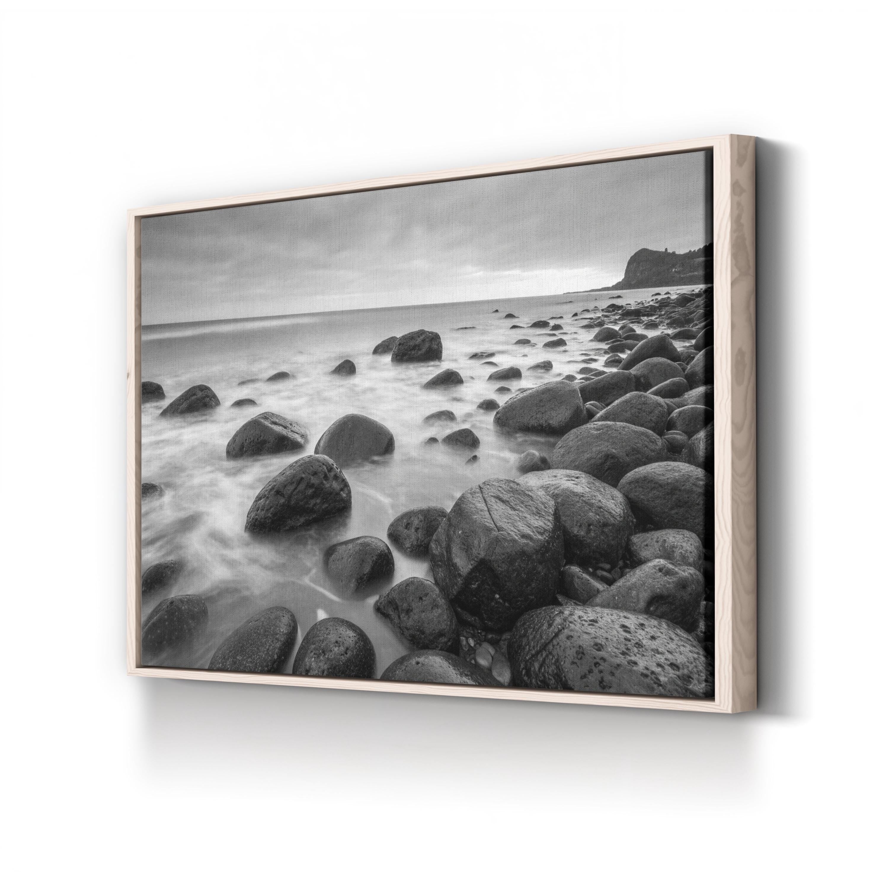 Montauk Beach – Vintage Photography Wall Art | Black & White Ocean Canvas Print