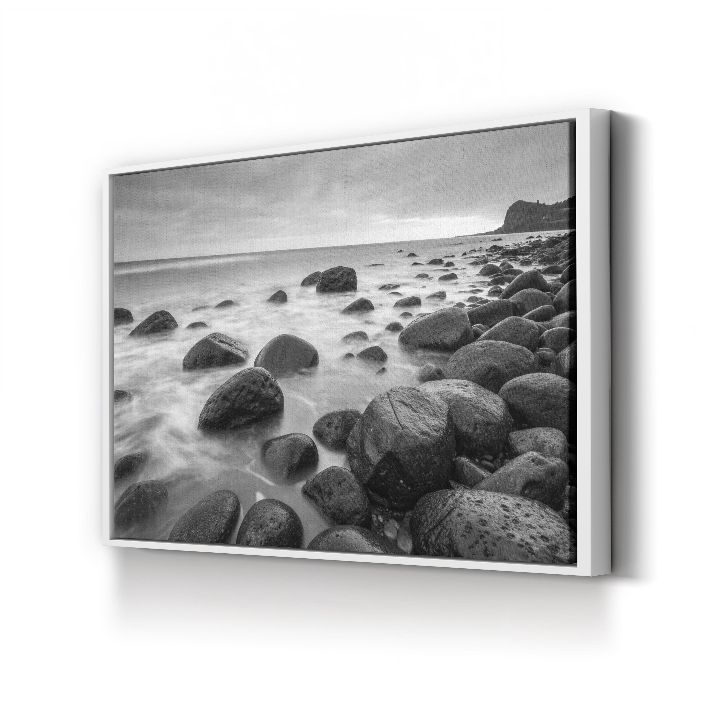 Montauk Beach – Vintage Photography Wall Art | Black & White Ocean Canvas Print