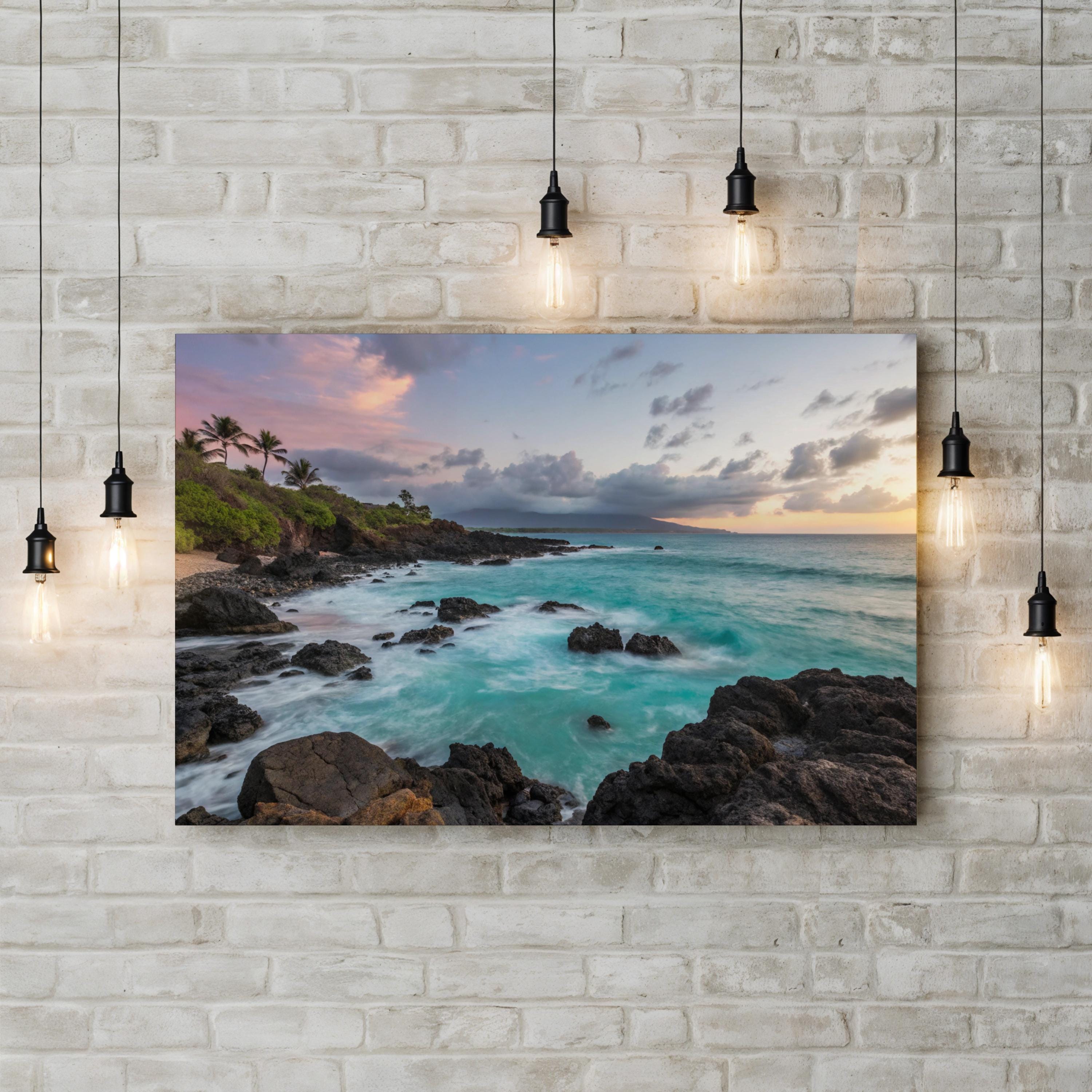 Pastel Ocean Beach at Peninsula State Park, Wisconsin Wall Art: Coastal Landscape Canvas