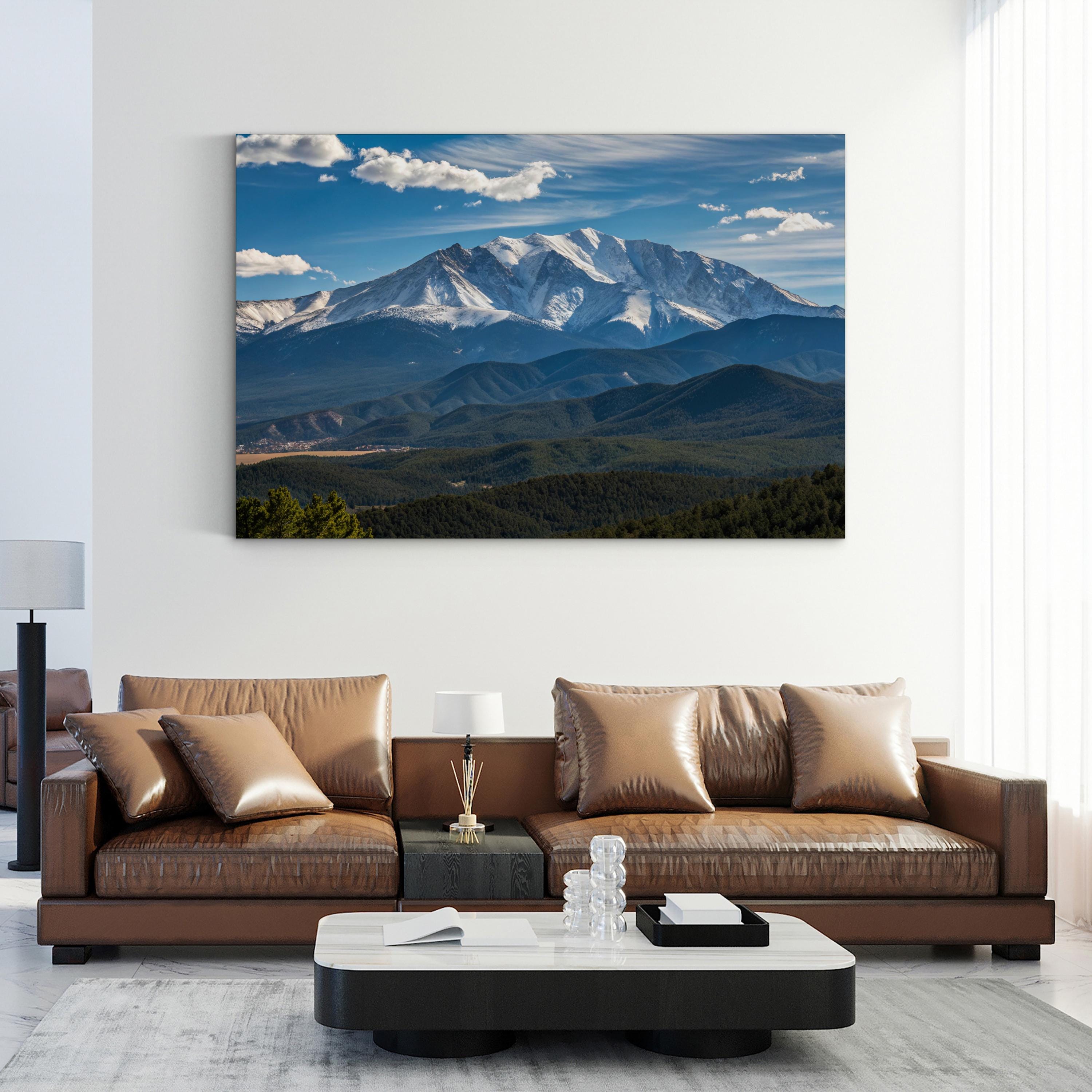 Pikes Peak – Vintage Photography Wall Art | Colorado Mountain Canvas Print