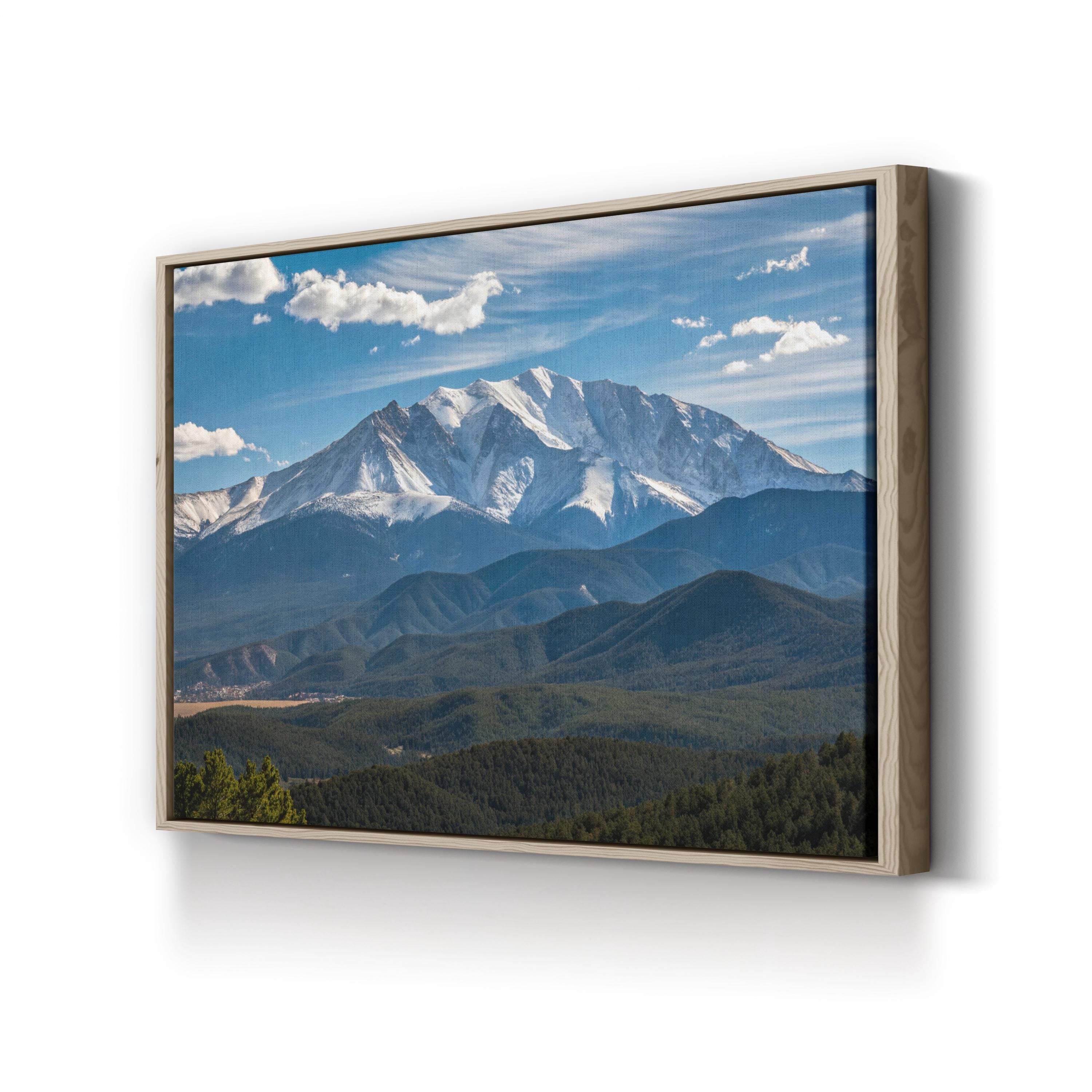 Pikes Peak – Vintage Photography Wall Art | Colorado Mountain Canvas Print