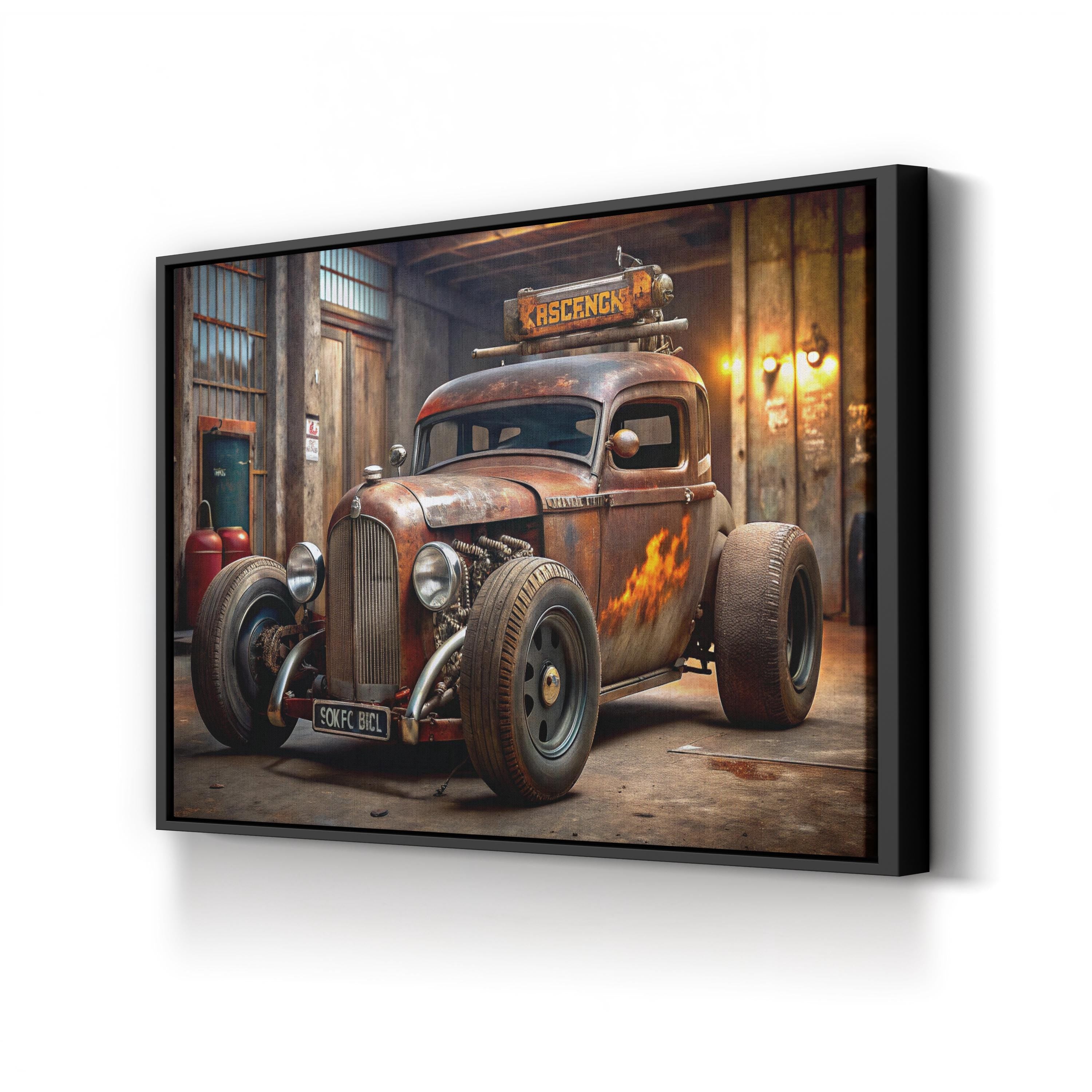 Rat Rod Hot Rod – Vintage Photography Wall Art | Garage Canvas Print