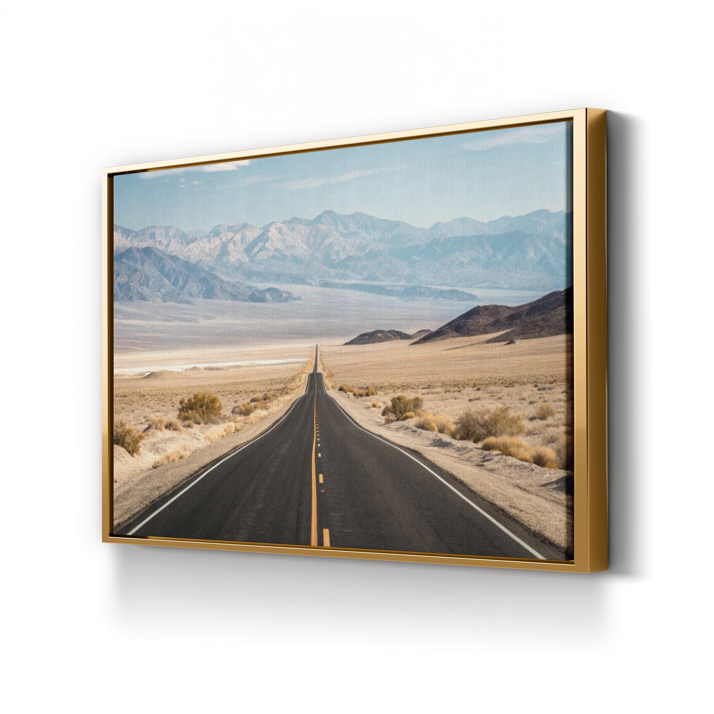 Road to Death Valley – Vintage Photography Wall Art | Desert Landscape Canvas Print