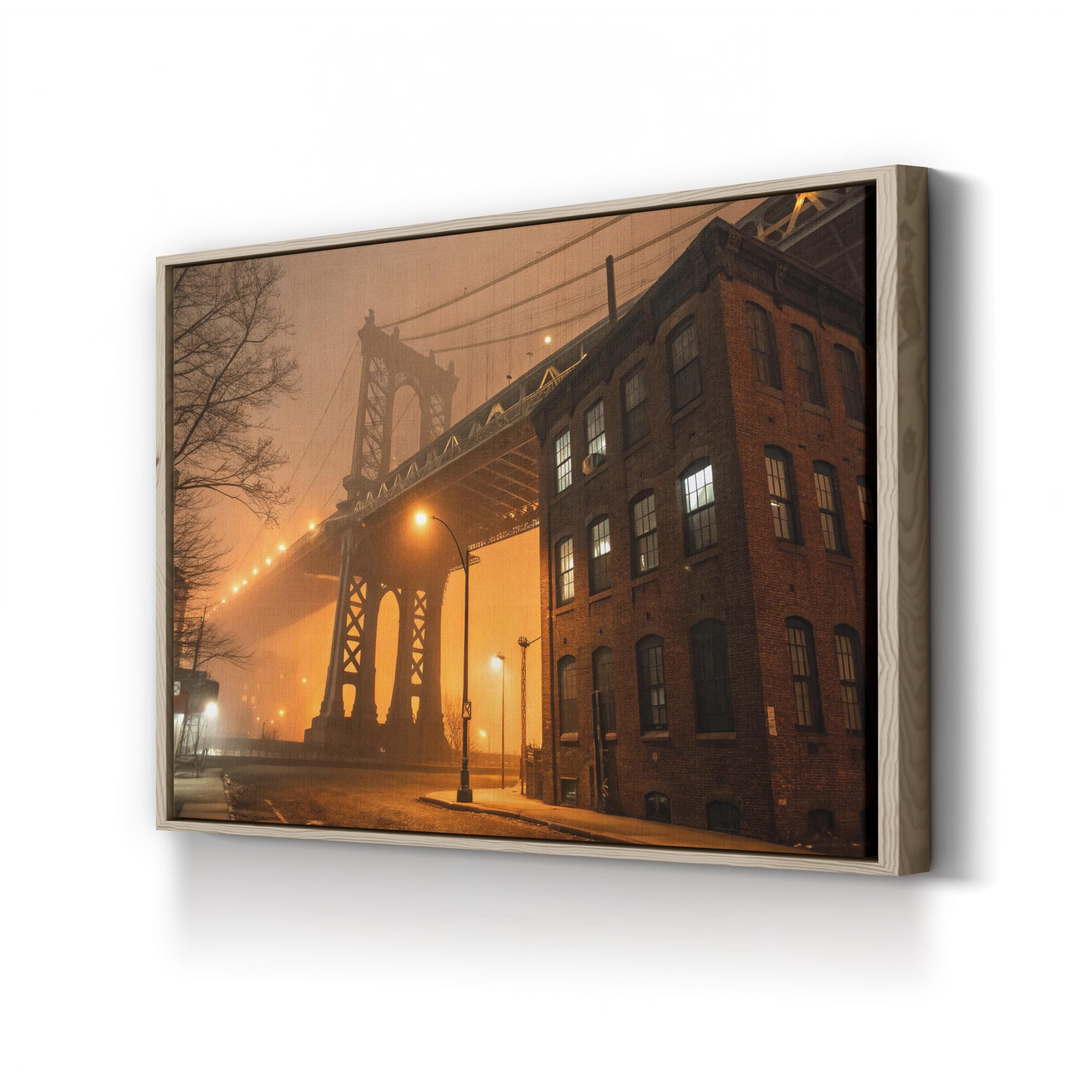 Golden Gate Bridge Foggy Skyline – Vintage Photography Wall Art | San Francisco Canvas Print