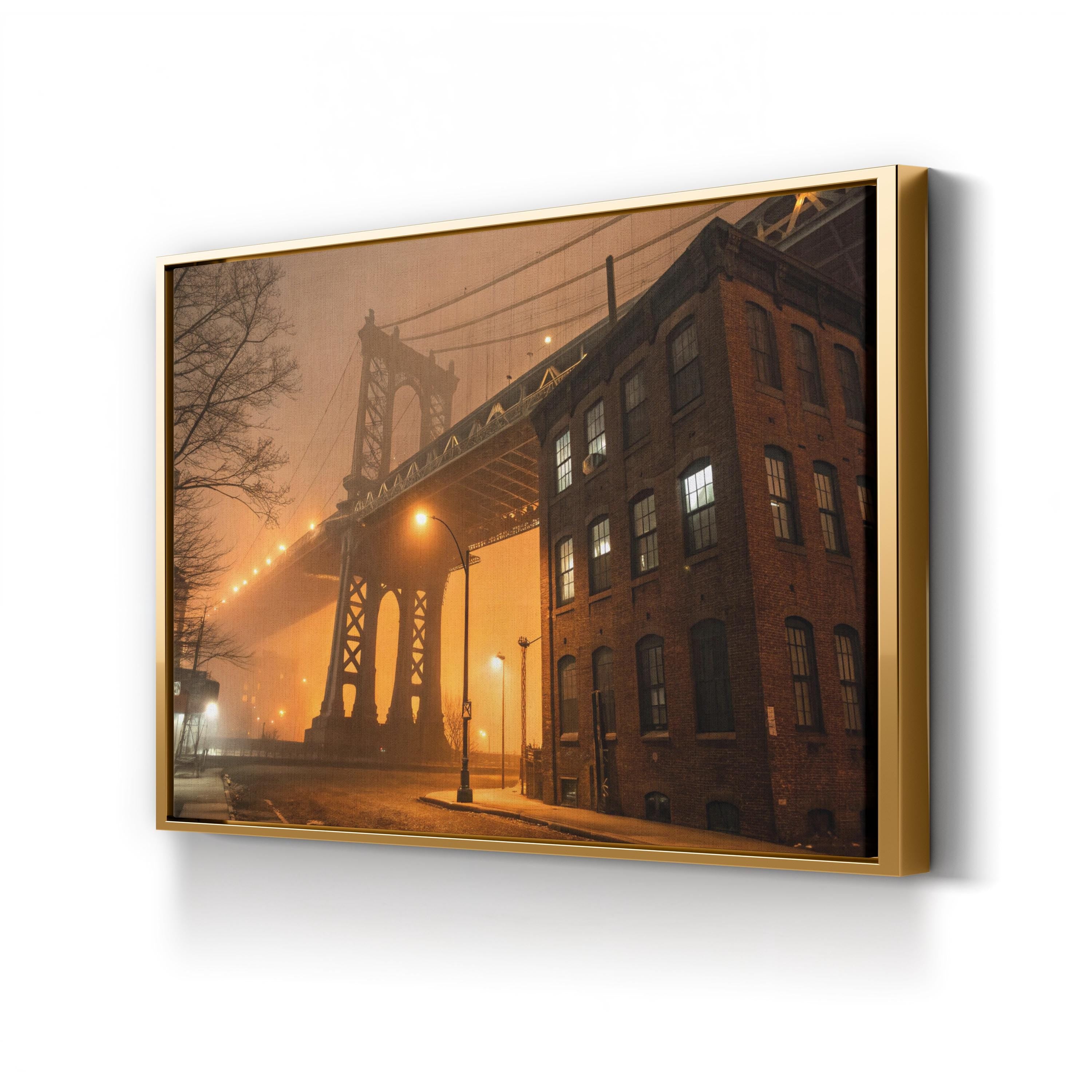 Golden Gate Bridge Foggy Skyline – Vintage Photography Wall Art | San Francisco Canvas Print