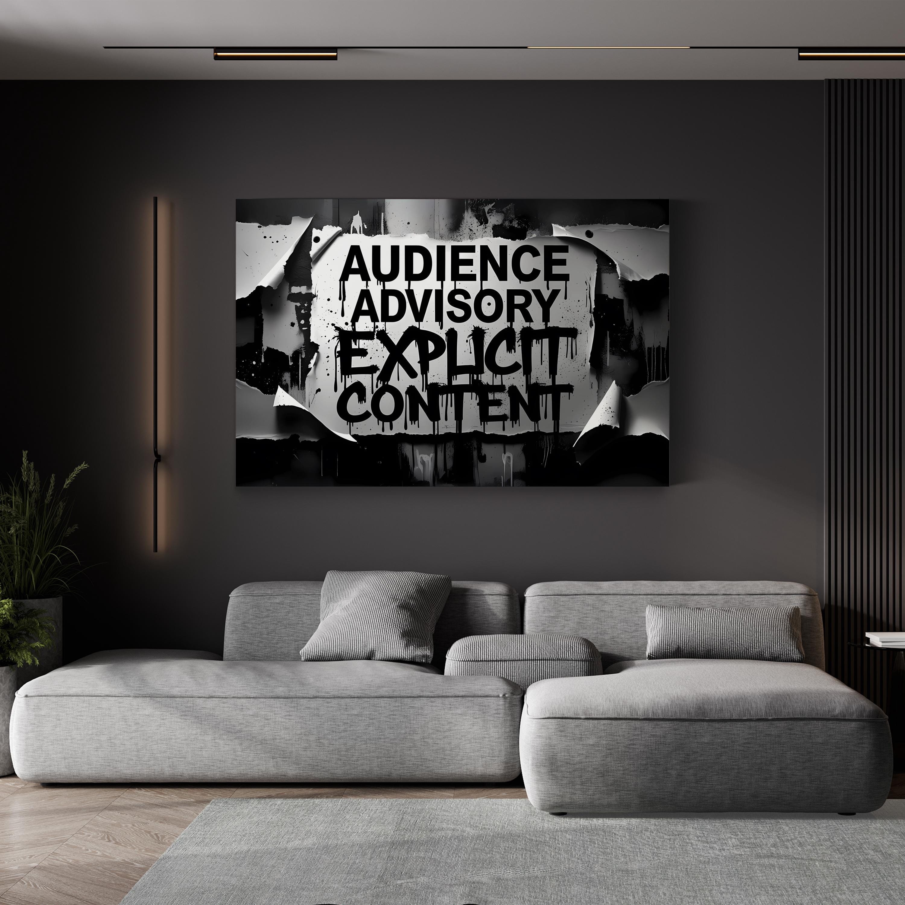 Audience Advisory Graffiti Canvas – Pop Street Art Wall Print