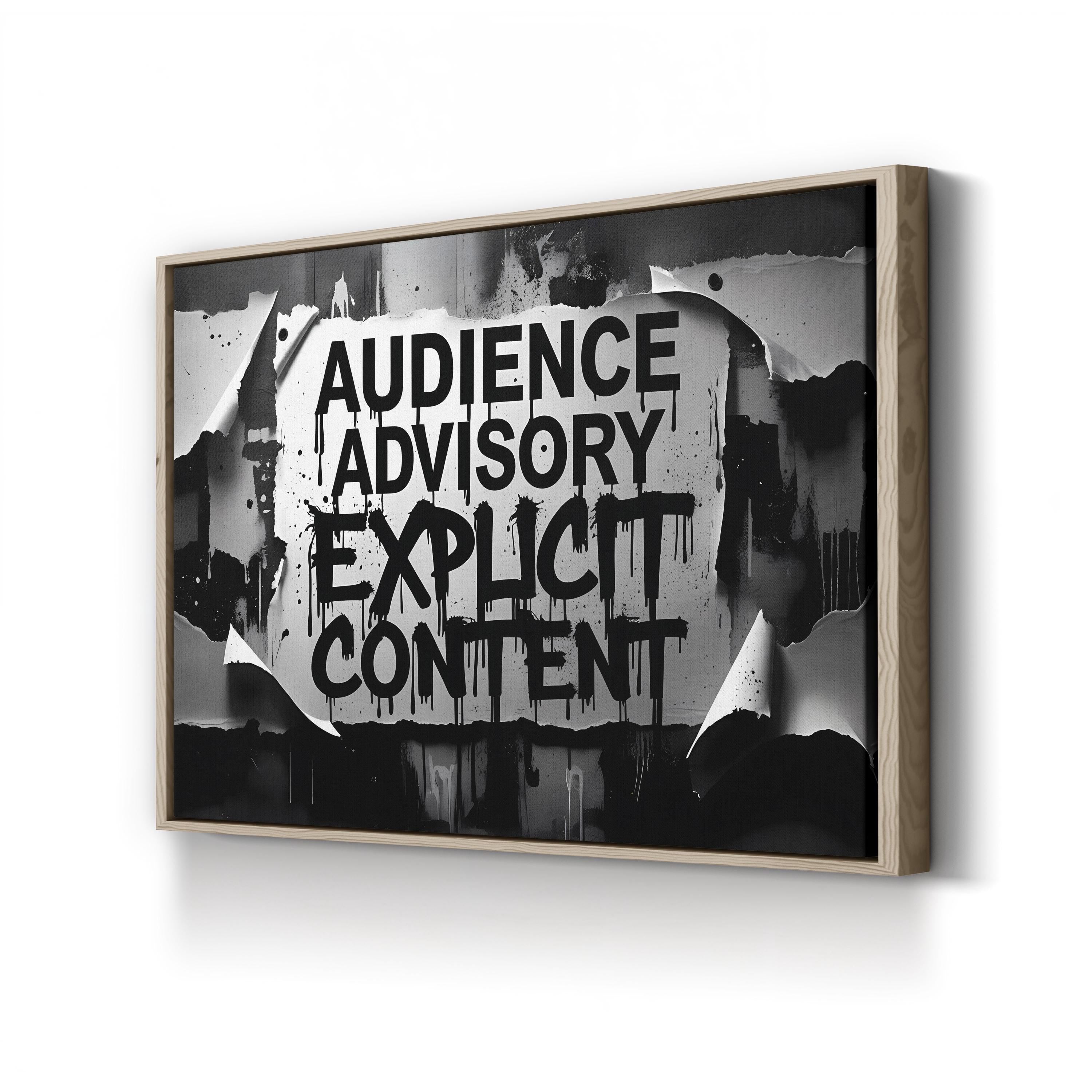 Audience Advisory Graffiti Canvas – Pop Street Art Wall Print