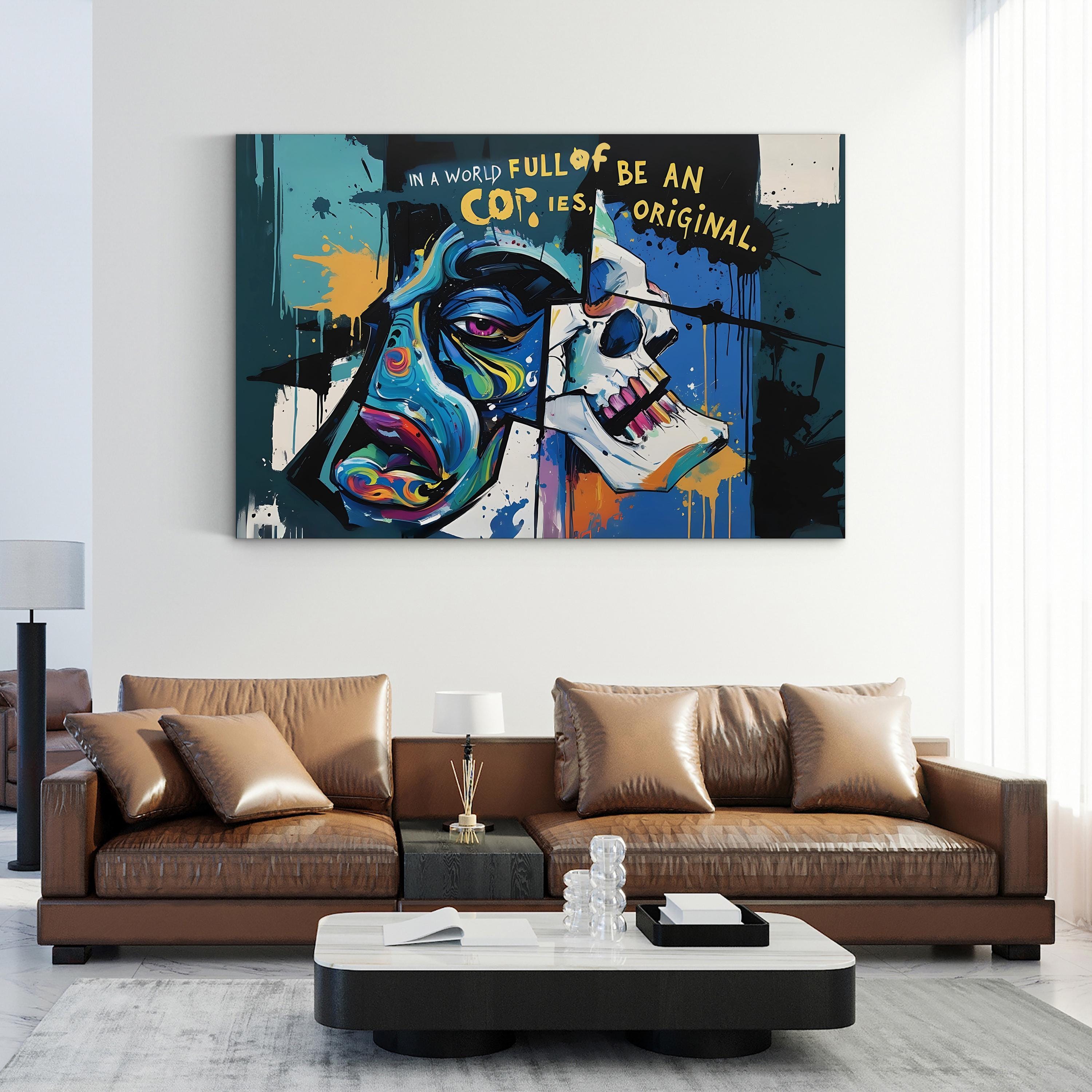 BE AN ORIGINAL – Period Illustration Wall Art | Motivational Street Canvas Print