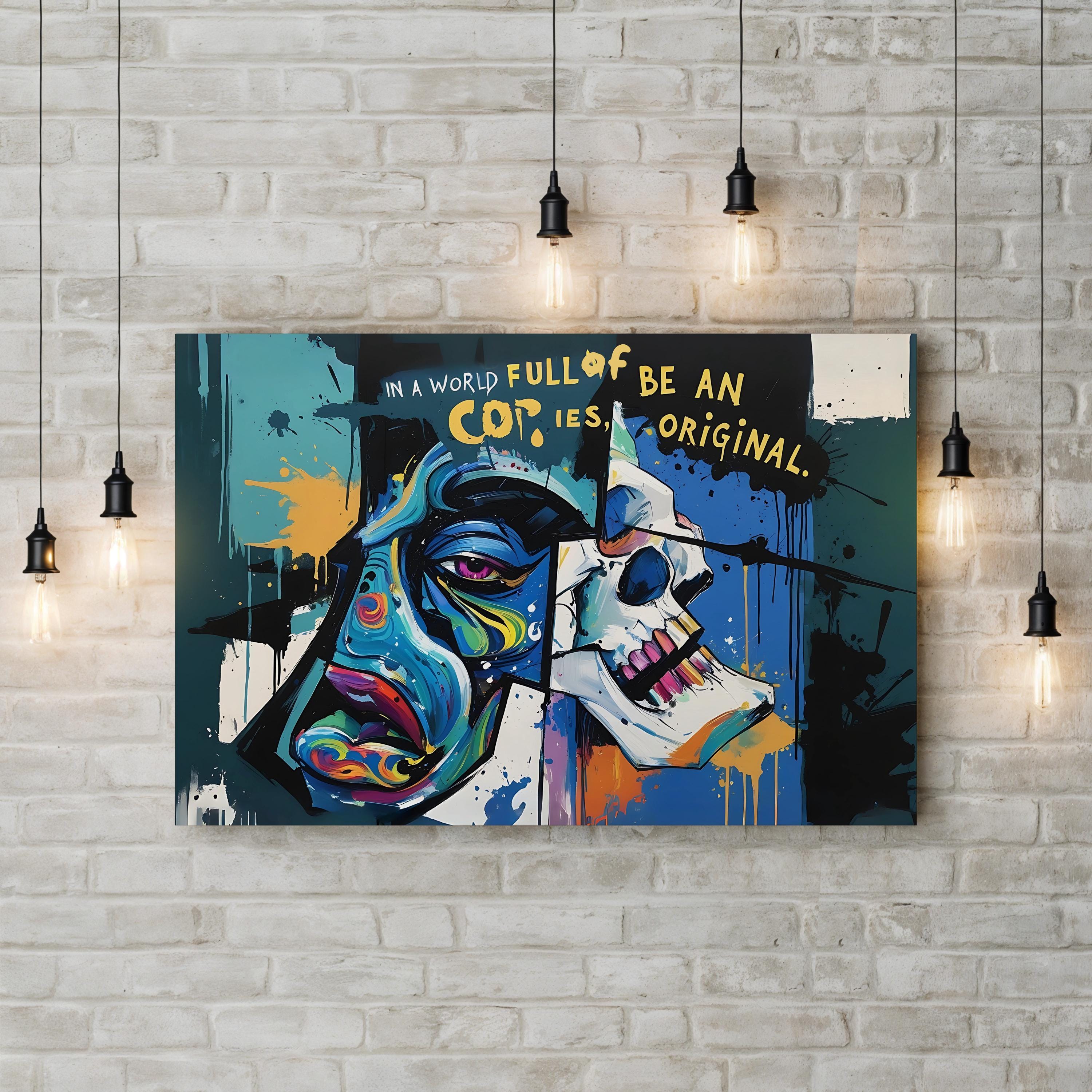 BE AN ORIGINAL – Period Illustration Wall Art | Motivational Street Canvas Print