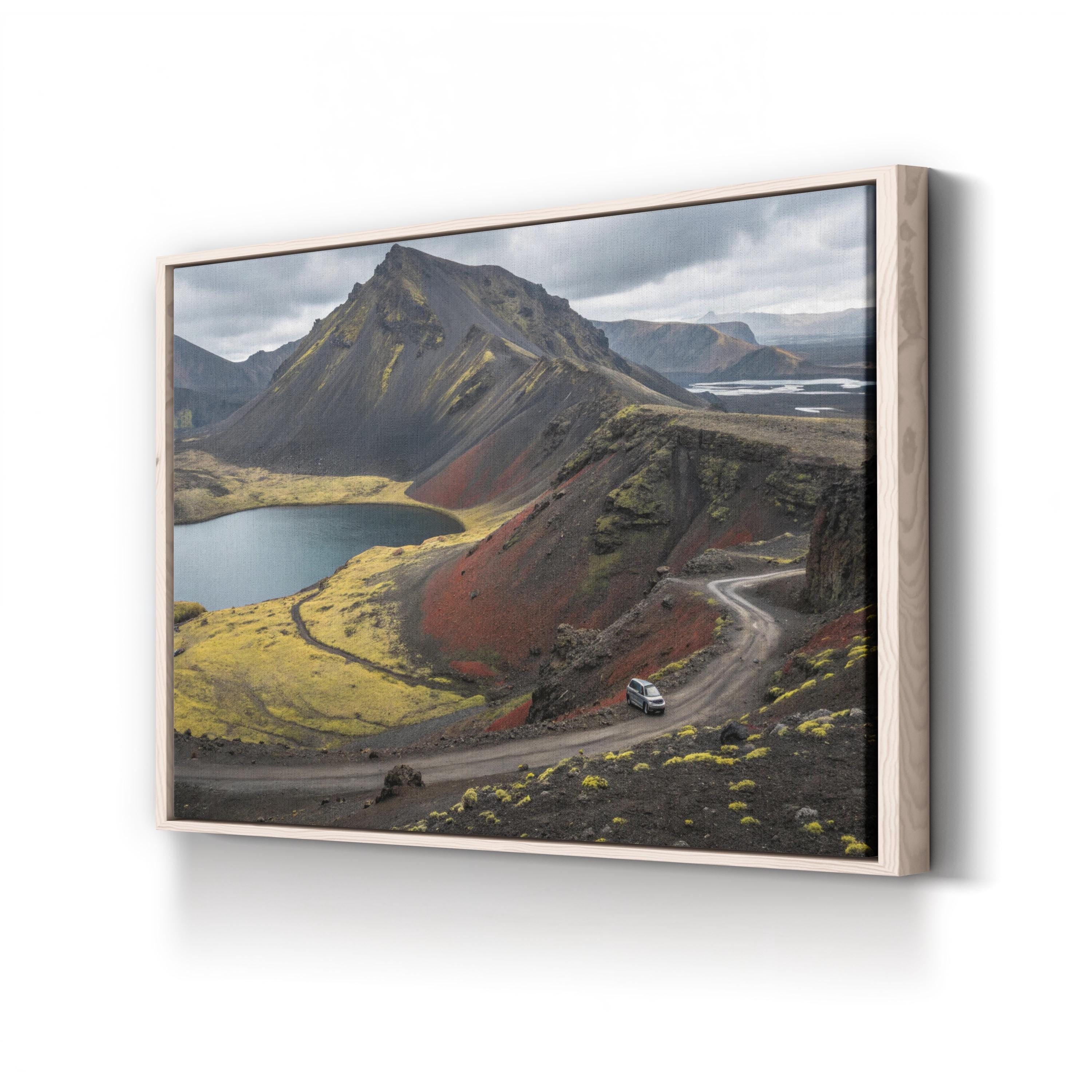 Icelandic Mountain Landscape – Vintage Photography Wall Art | Nordic Canvas Print