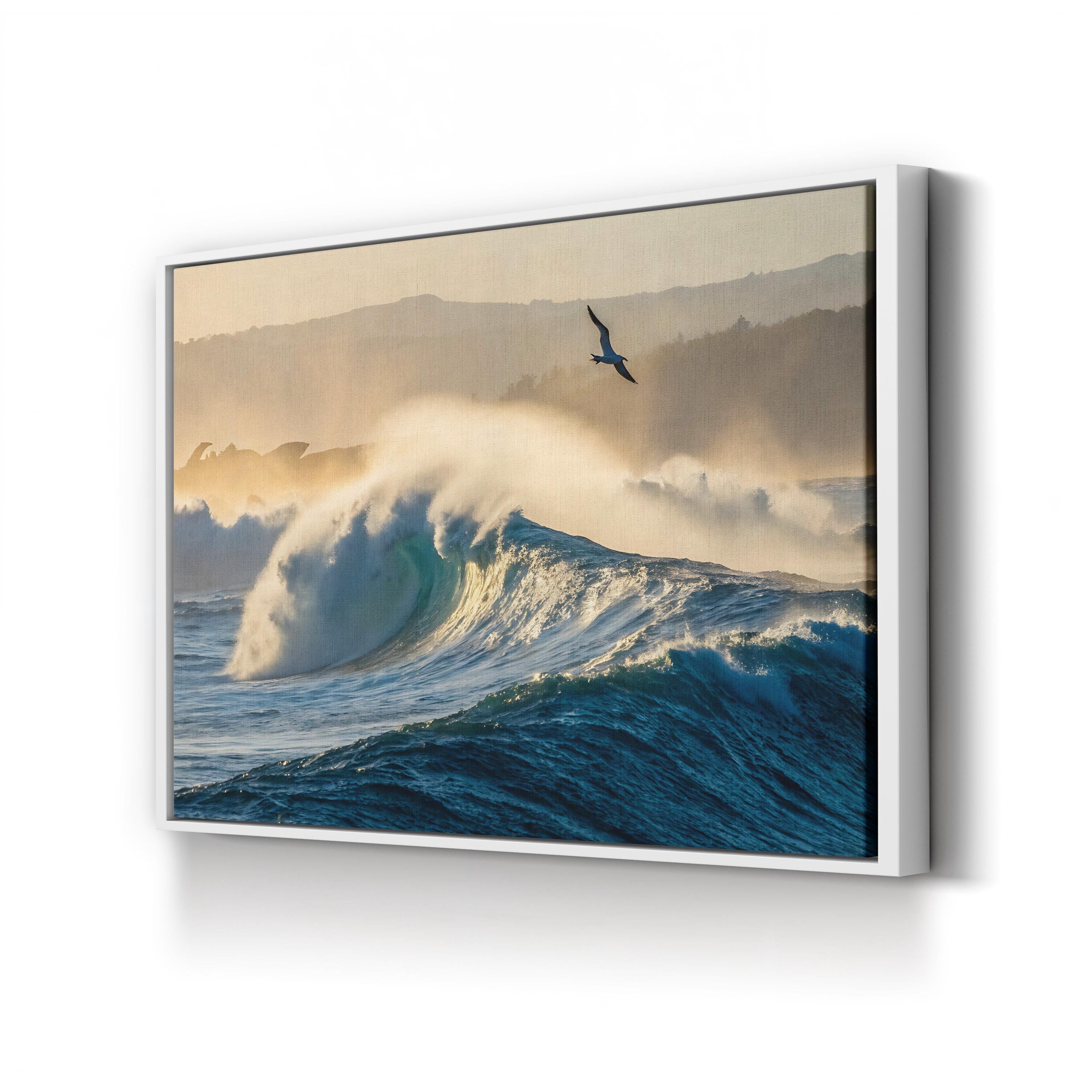 California Wave Surf – Vintage Photography Wall Art | Coastal Ocean Canvas Print
