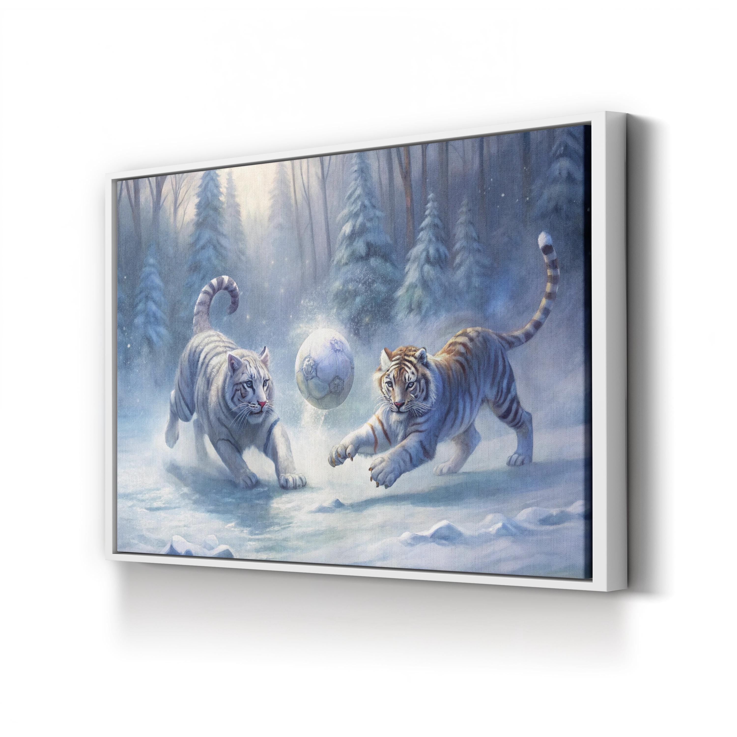 Fierce Tiger Soccer Canvas Print: Motivational Sports Art