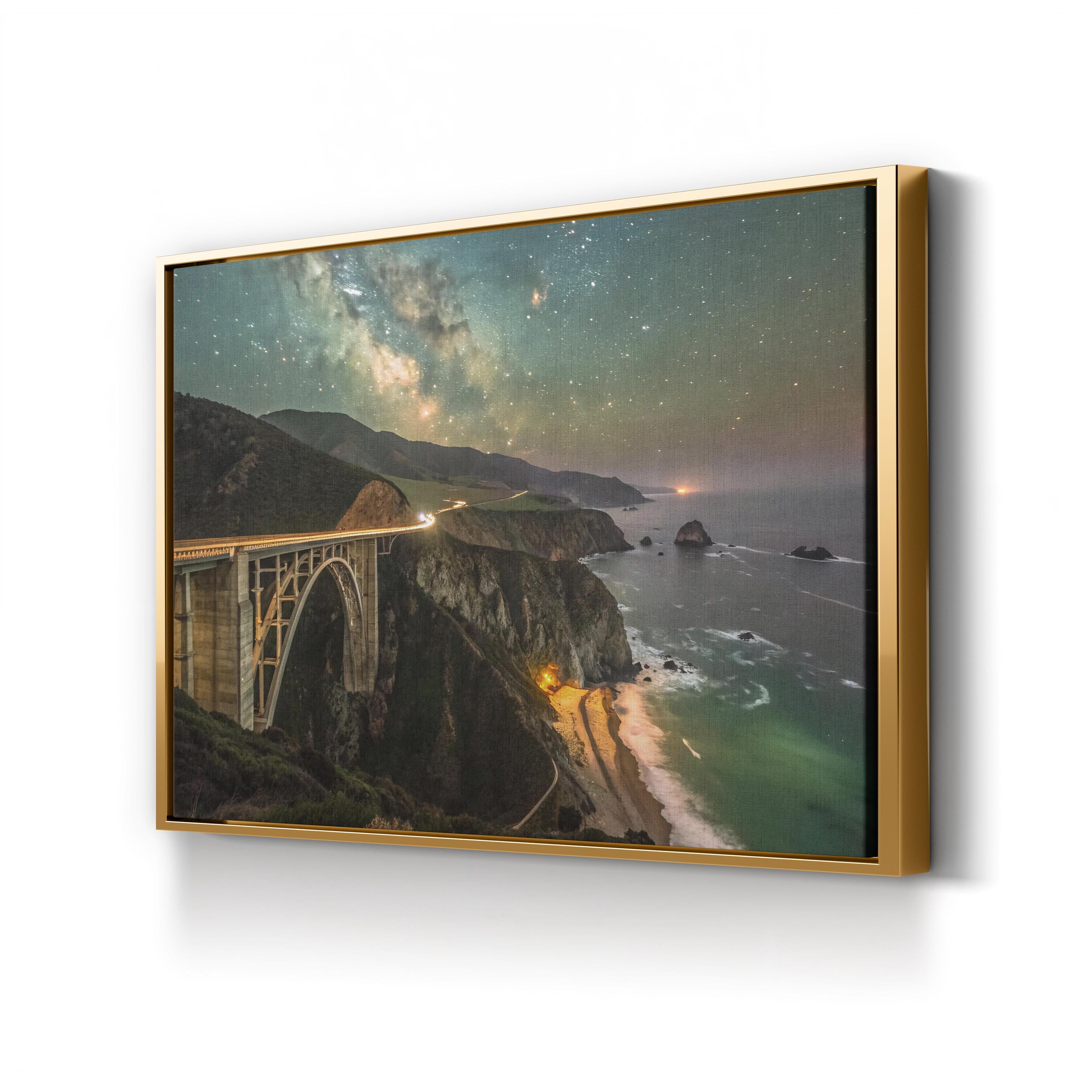 Bixby Bridge Big Sur Canvas Wall Art — Bixby Creek Bridge, Big Sur California Coastal Landscape Print