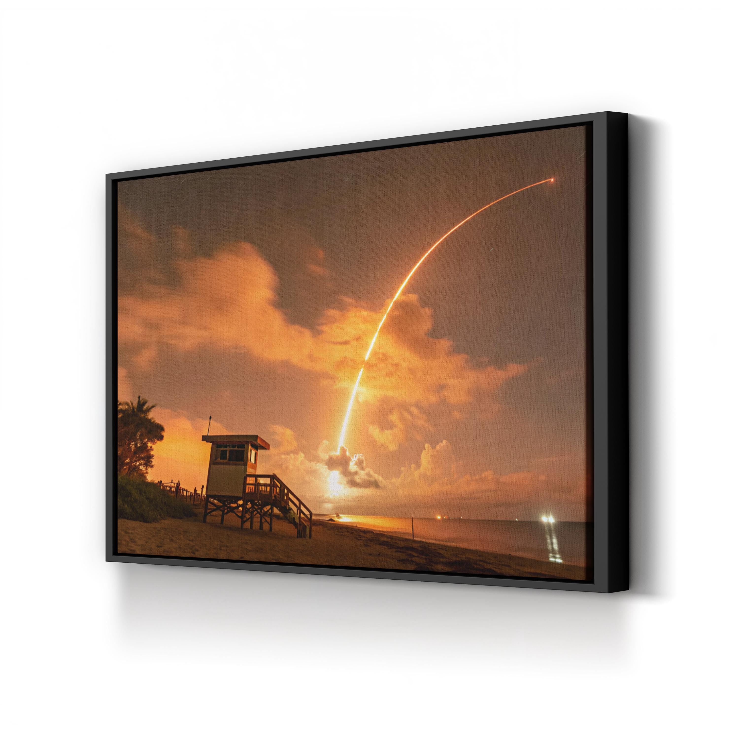 Rocket Launch Liftoff – Vintage Photography Wall Art | Space Exploration Canvas Print