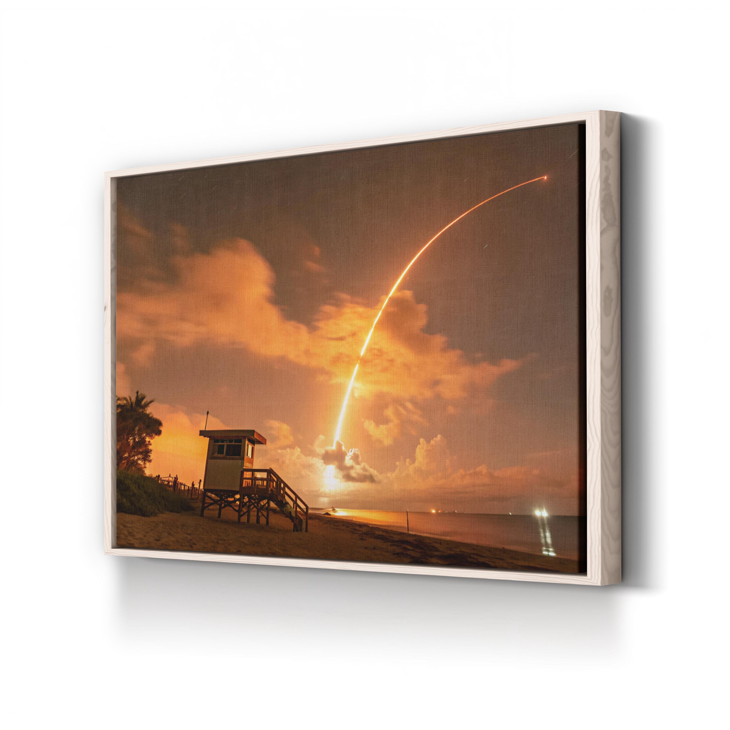 Rocket Launch Liftoff – Vintage Photography Wall Art | Space Exploration Canvas Print