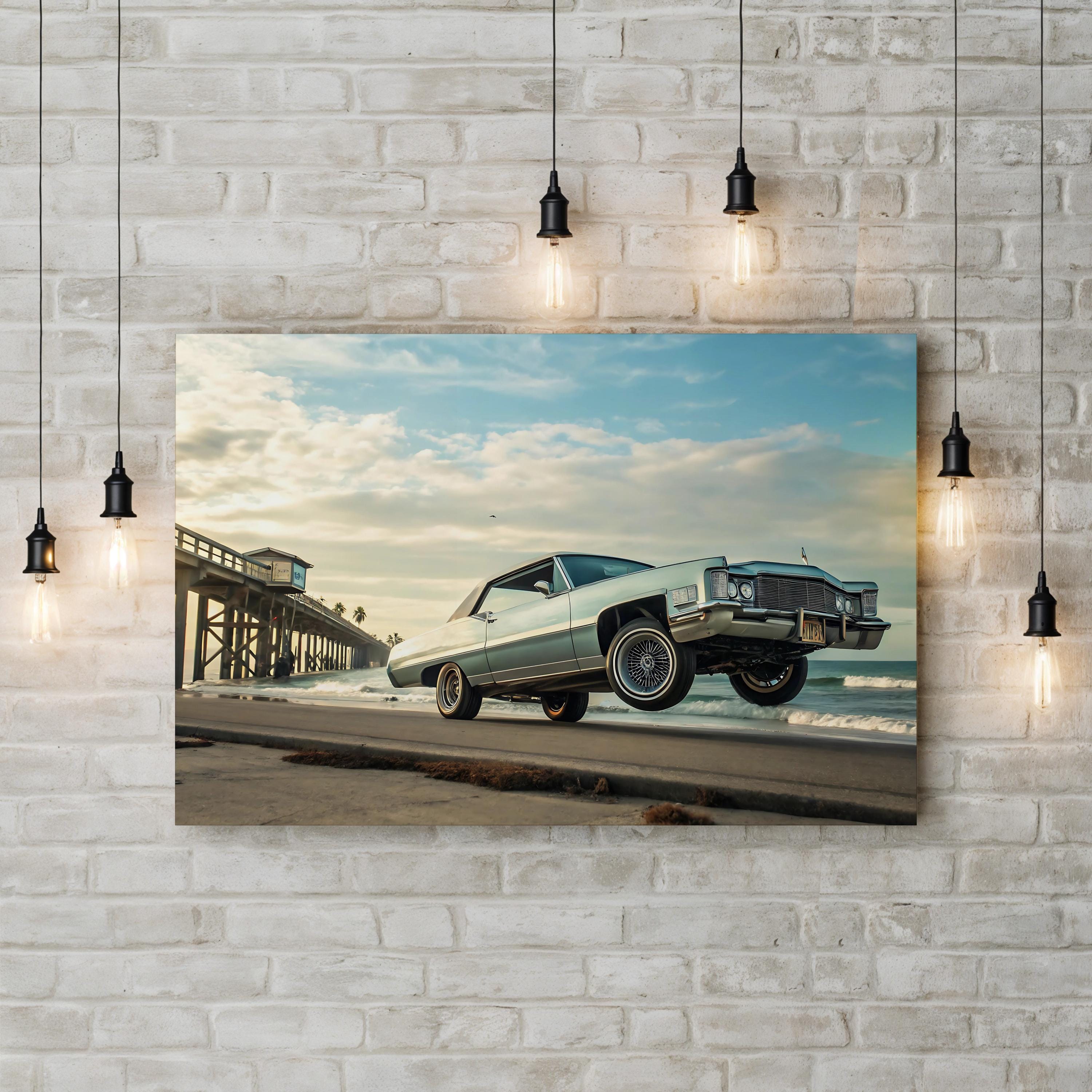 Vintage Car in Motion – Vintage Photography Wall Art | Classic Automotive Canvas Print