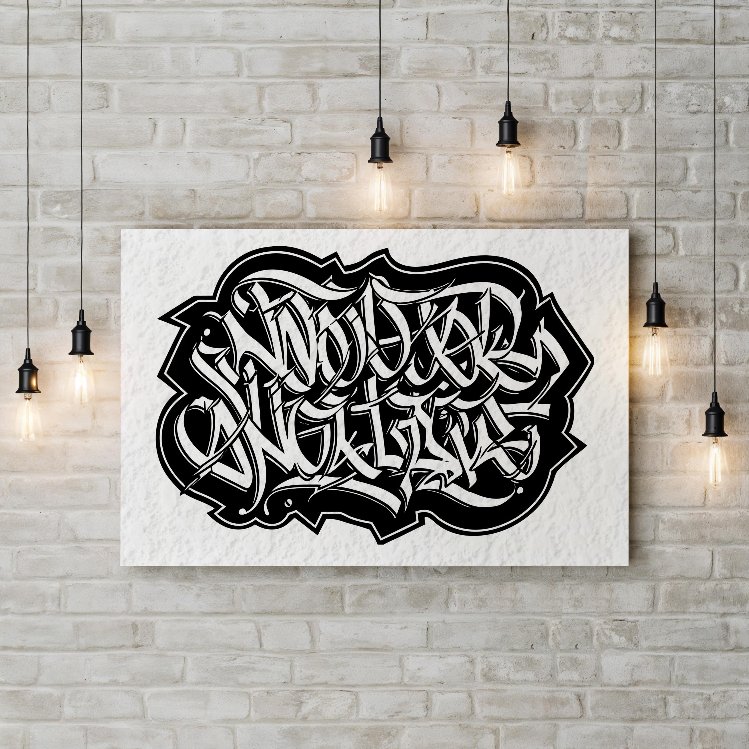 Calligraphy II – Period Illustration Wall Art | Modern Typography Canvas Print