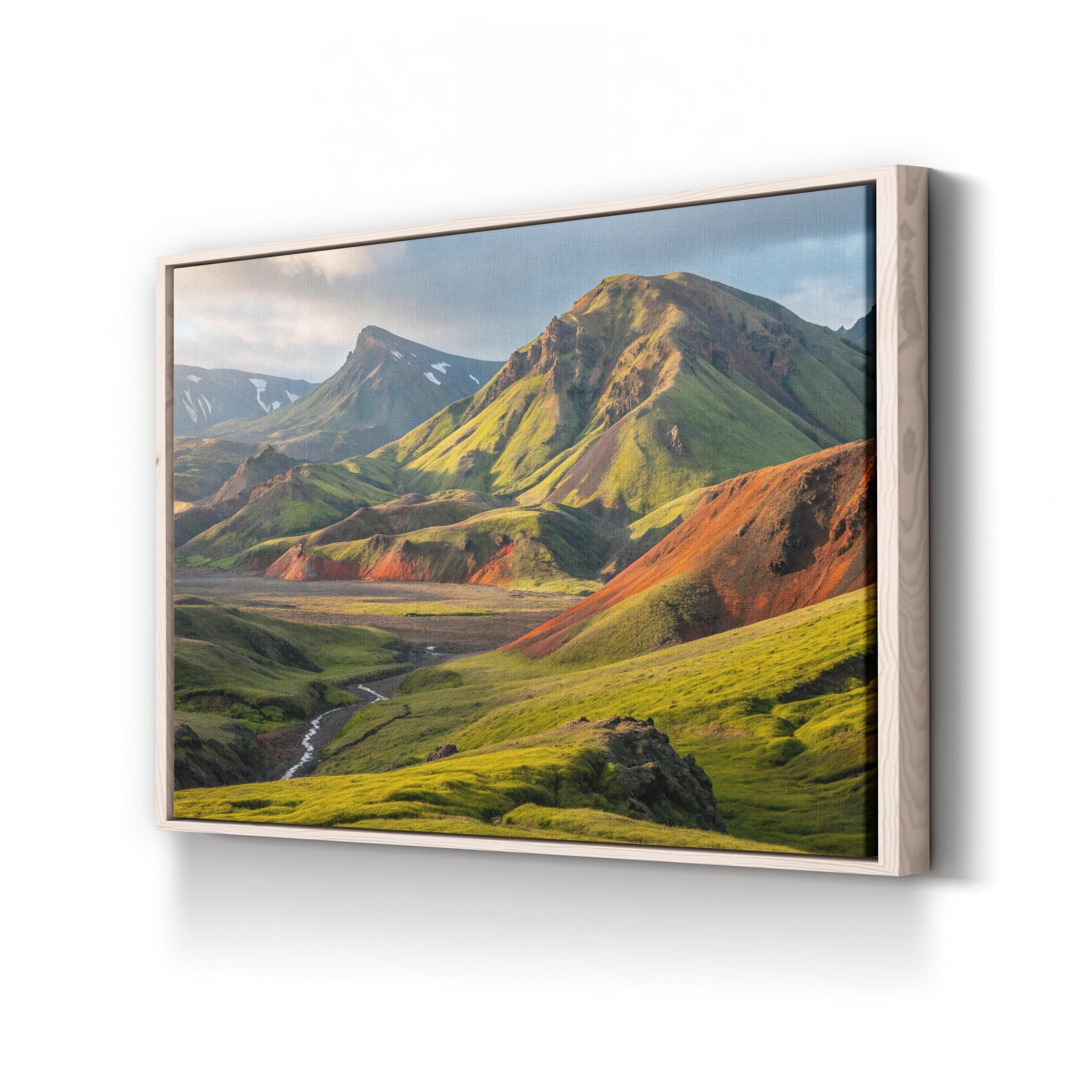 Mountain Valley Green Hills – Vintage Photography Wall Art | Scenic Landscape Canvas Print