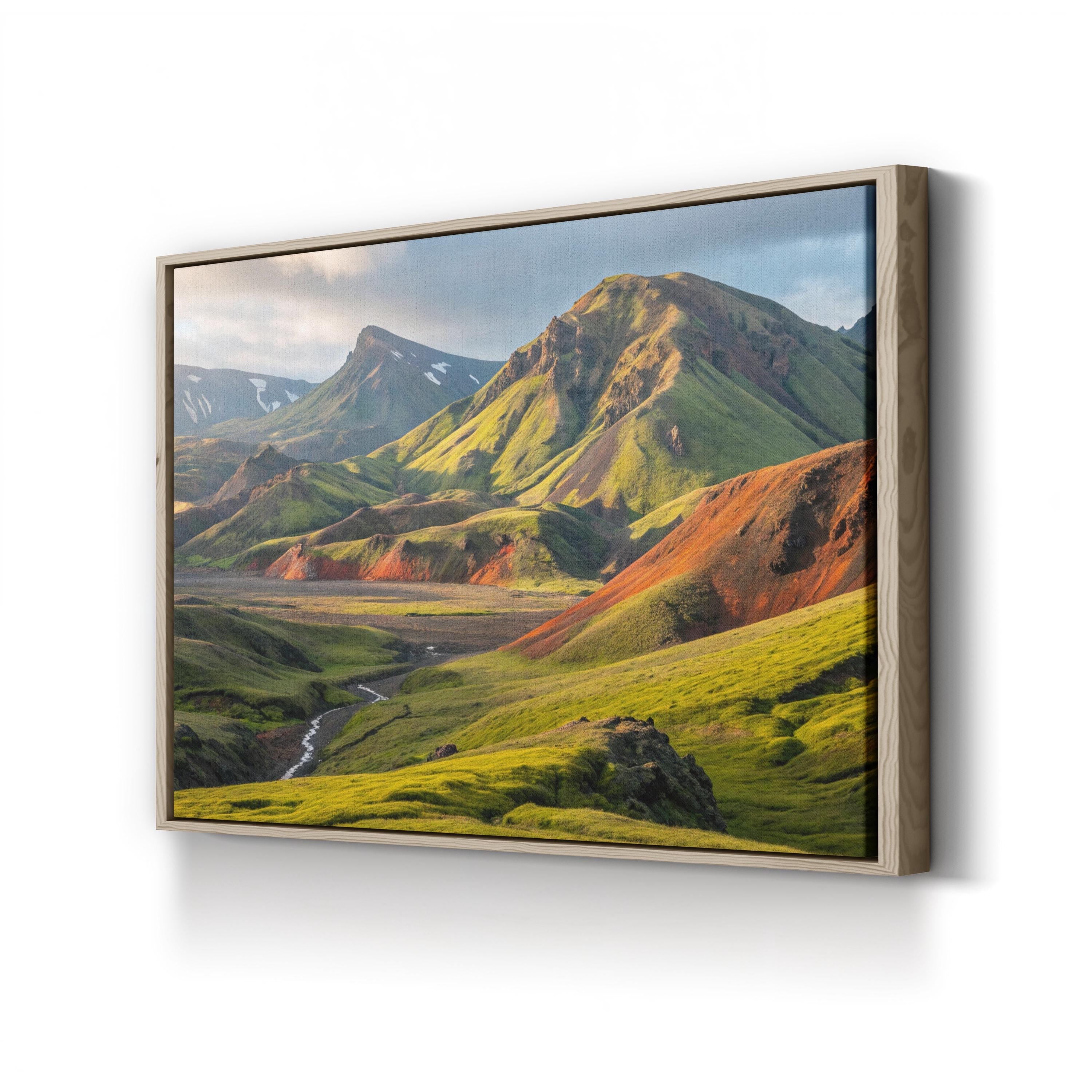 Mountain Valley Green Hills – Vintage Photography Wall Art | Scenic Landscape Canvas Print