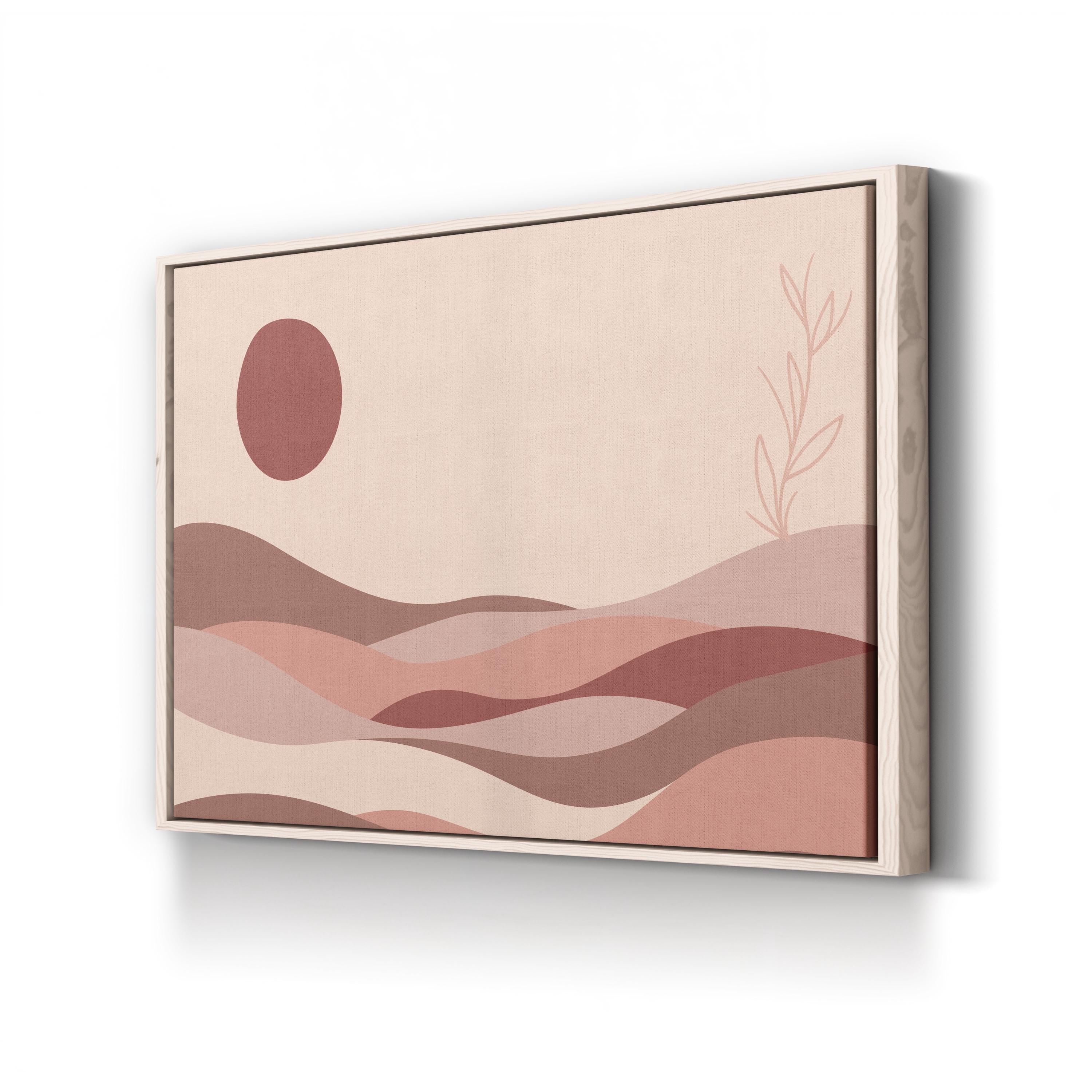 Boho Desert Dunes – Period Illustration Wall Art | Minimalist Bohemian Landscape Canvas Print