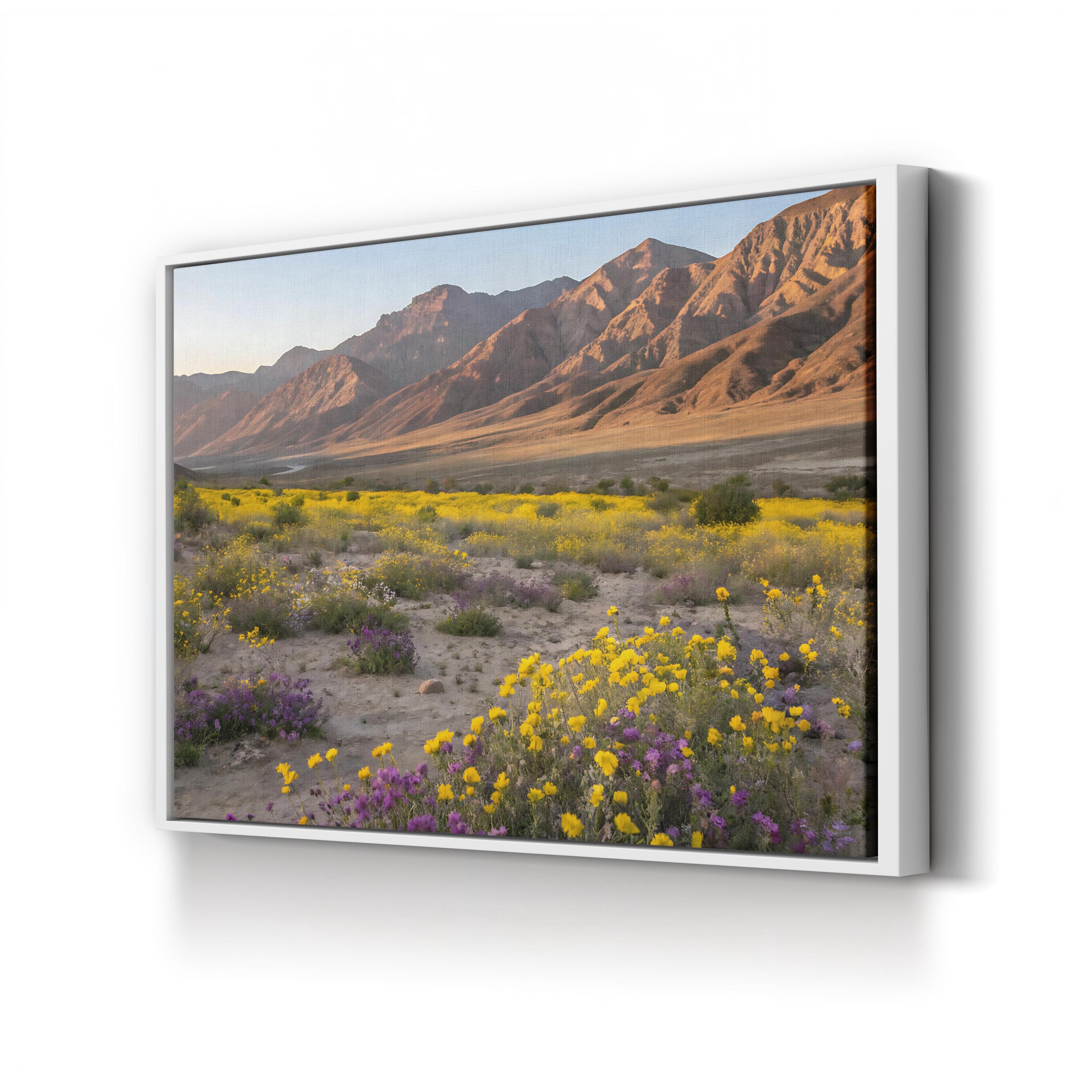 Desert Superbloom – Vintage Photography Wall Art | Floral Landscape Canvas Print