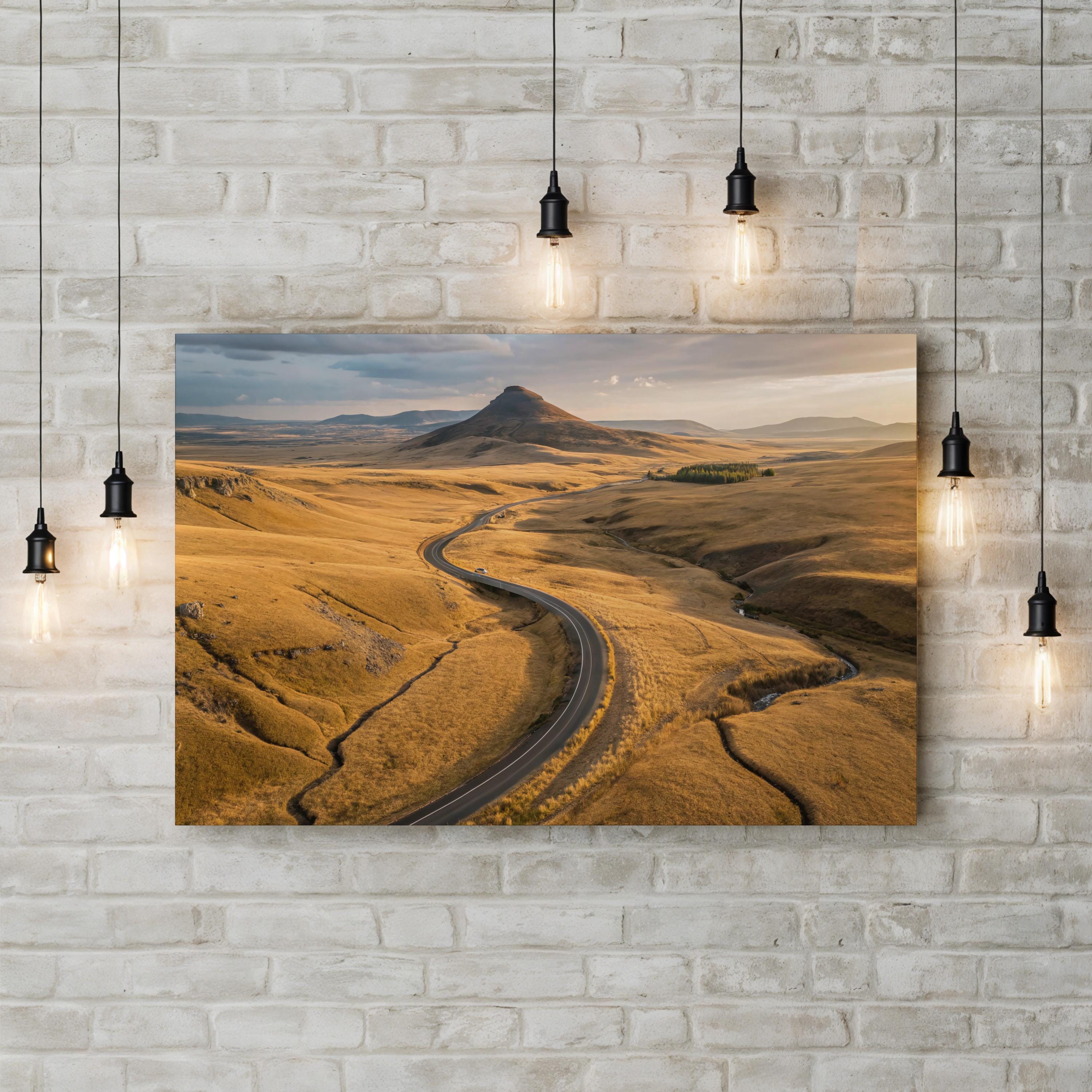 Iceland Deserted Pathways – Vintage Photography Wall Art | Rugged Landscape Canvas Print