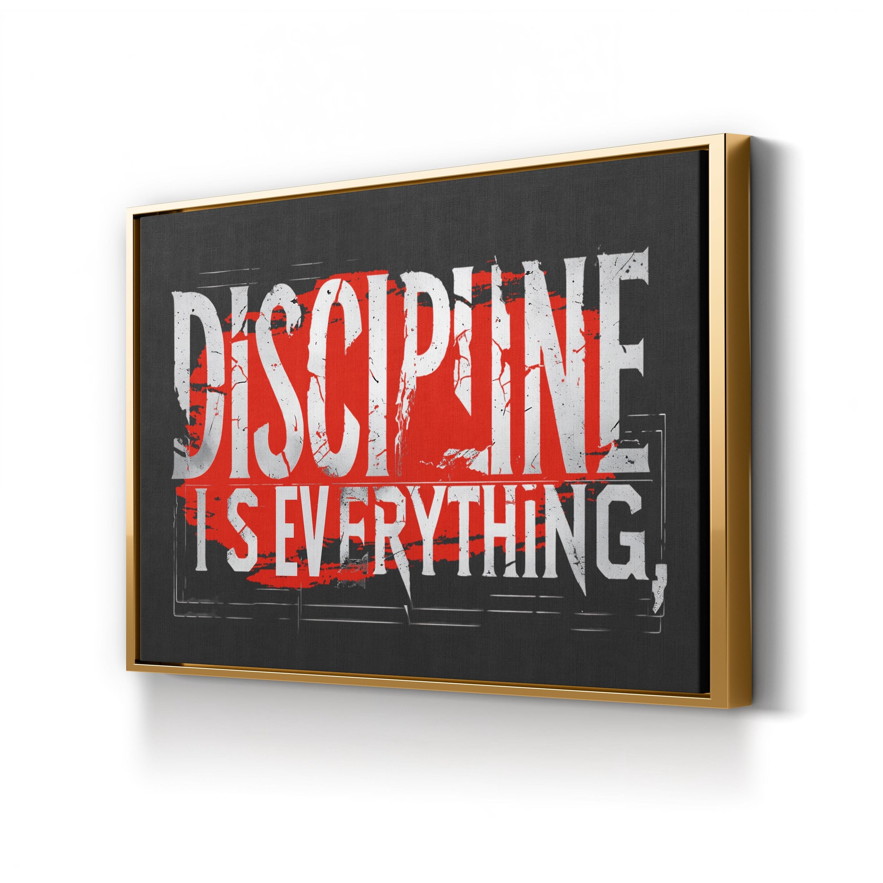 Motivational DISCIPLINE IS EVERYTHING Typography Wall Art
