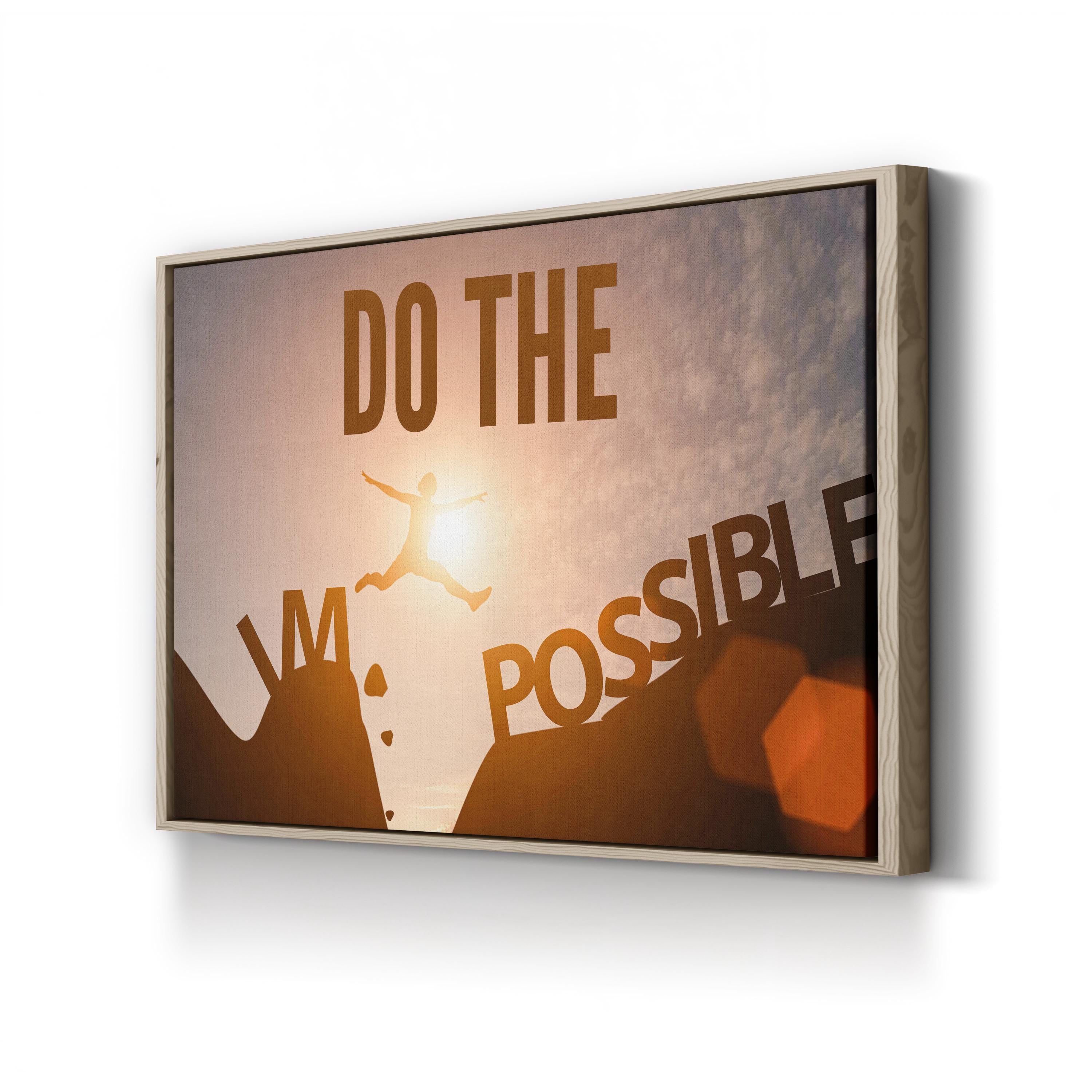Do The Impossible Graffiti Canvas Art: Motivational Office Decor