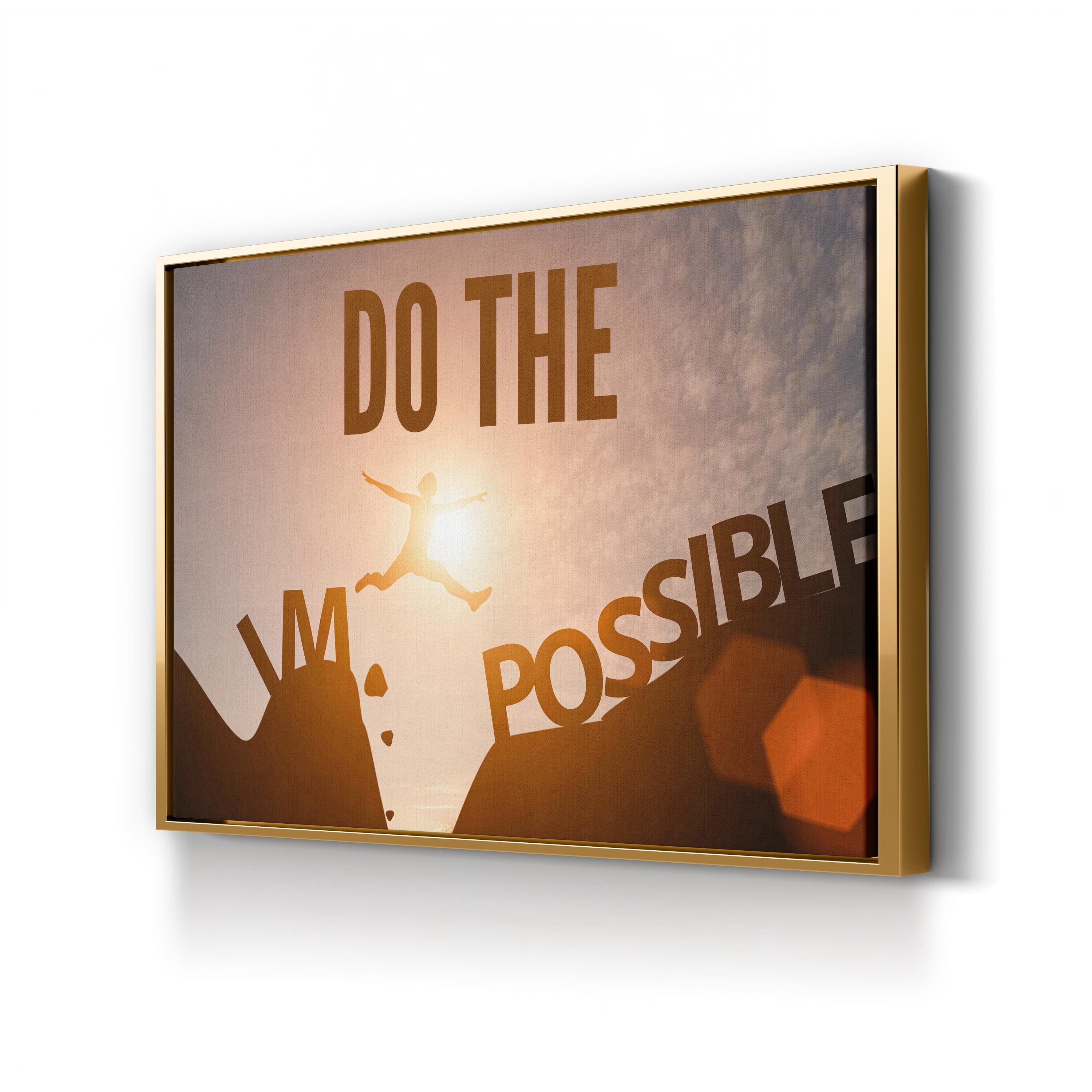 Do The Impossible Graffiti Canvas Art: Motivational Office Decor