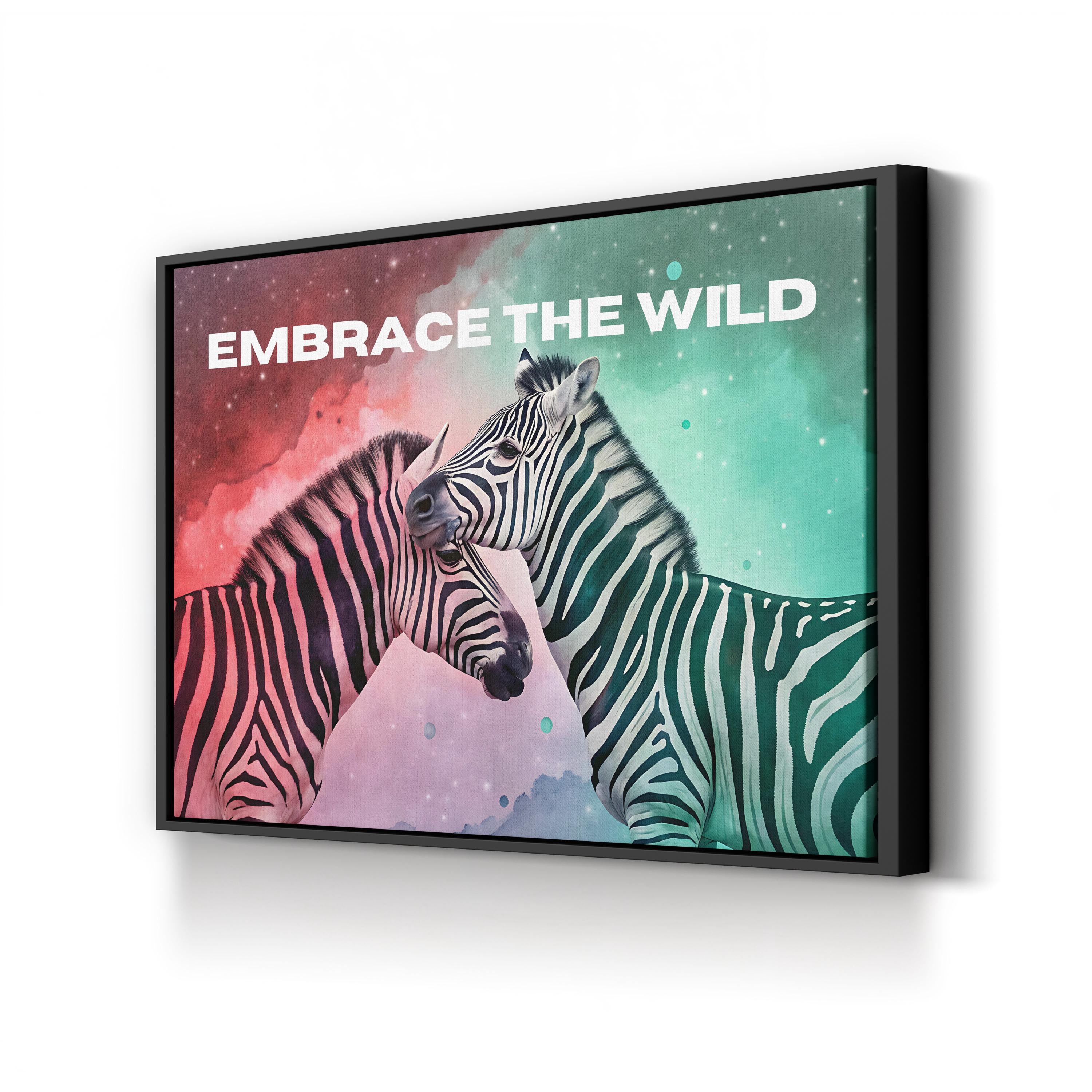 Colorful Zebra Canvas – Modern Pop Wildlife Wall Art