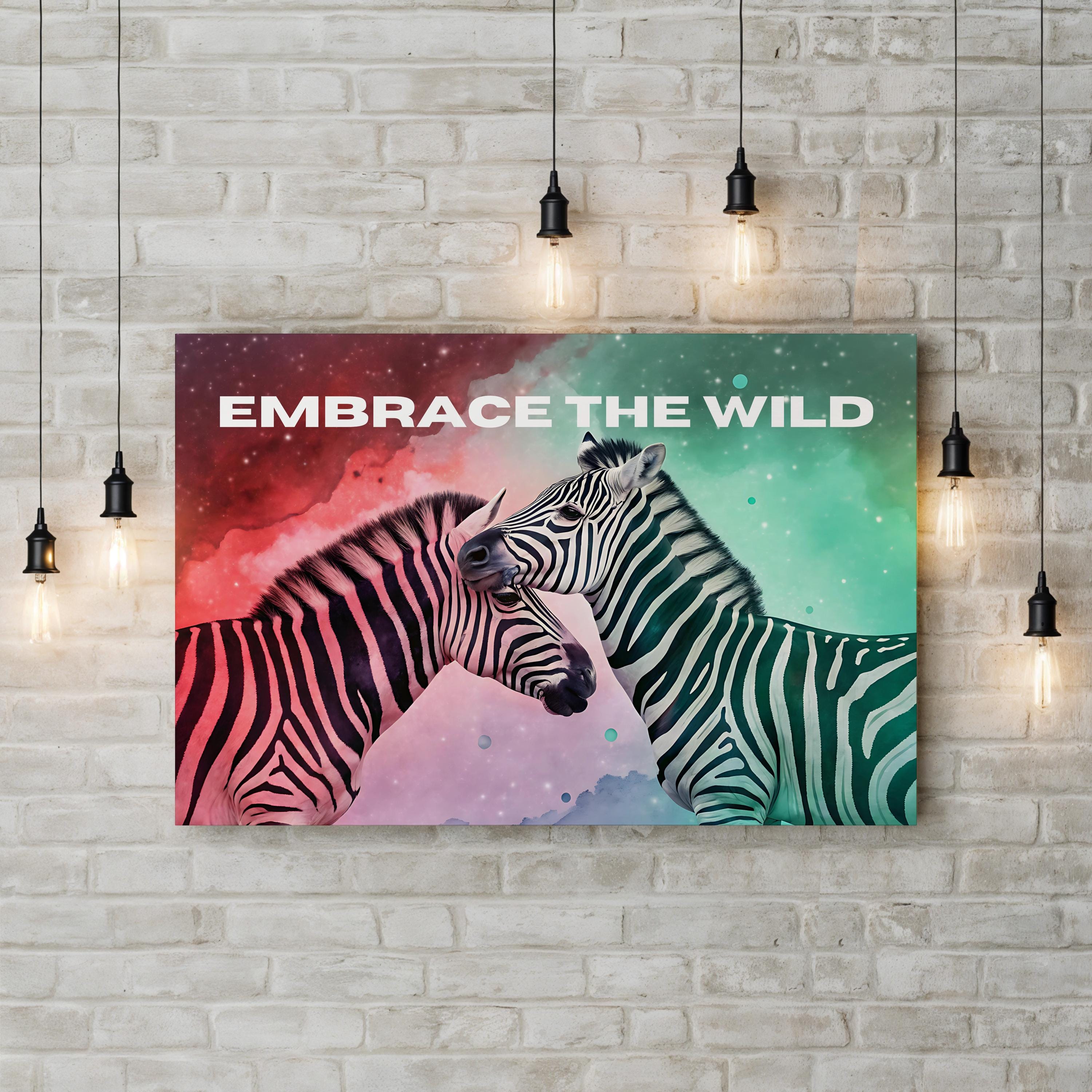 Colorful Zebra Canvas – Modern Pop Wildlife Wall Art