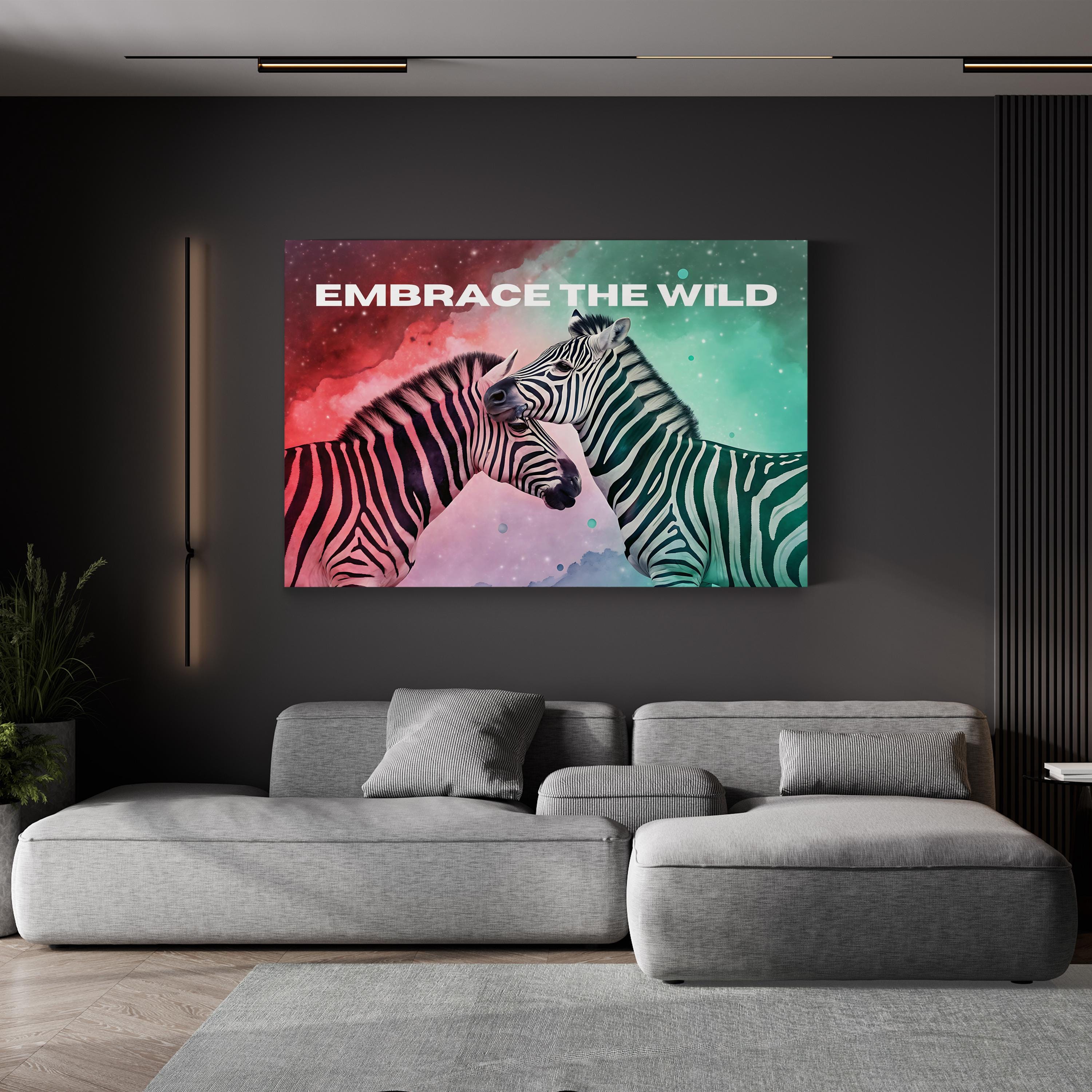 Colorful Zebra Canvas – Modern Pop Wildlife Wall Art
