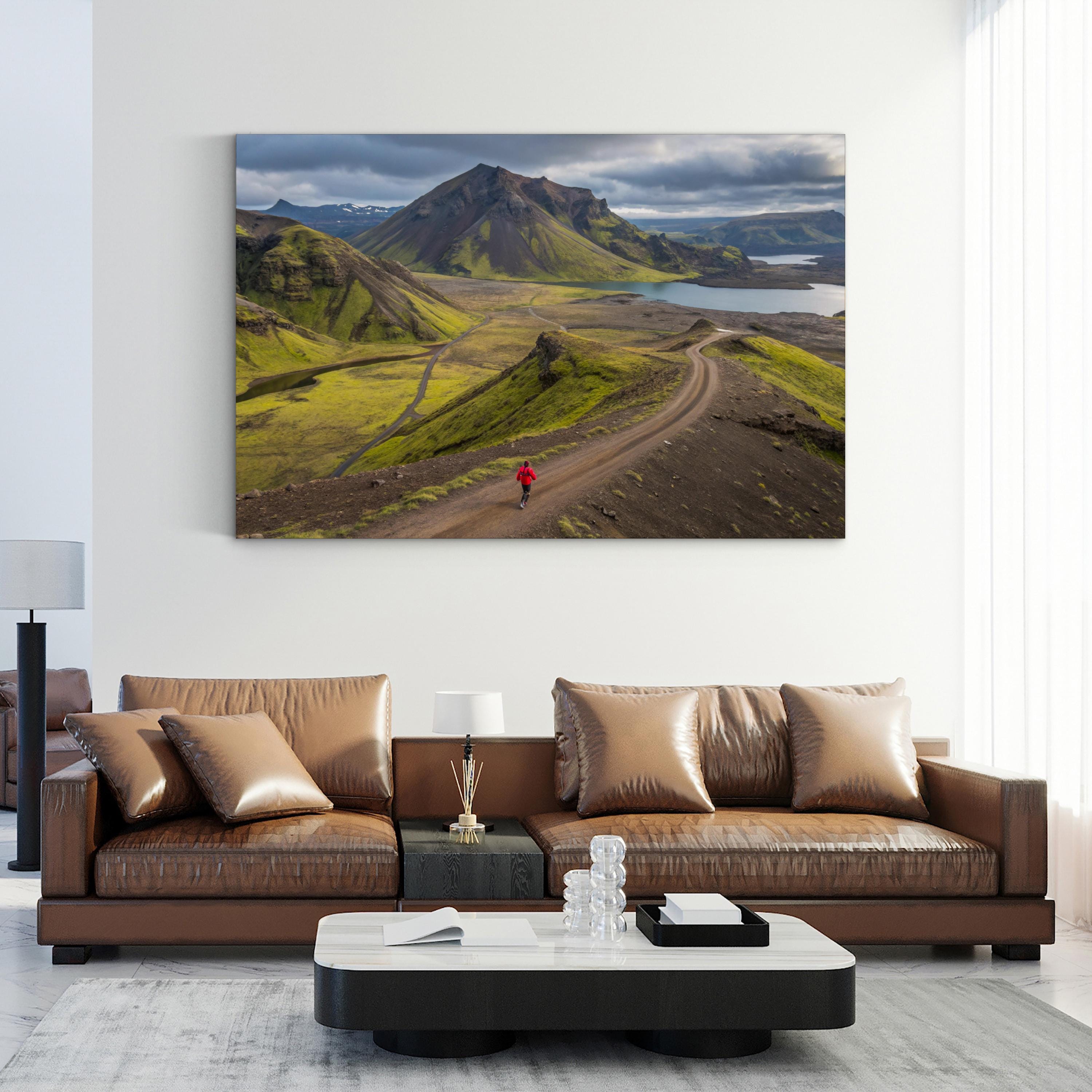 Iceland Volcanic Valley – Vintage Photography Wall Art | Scenic Landscape Canvas Print