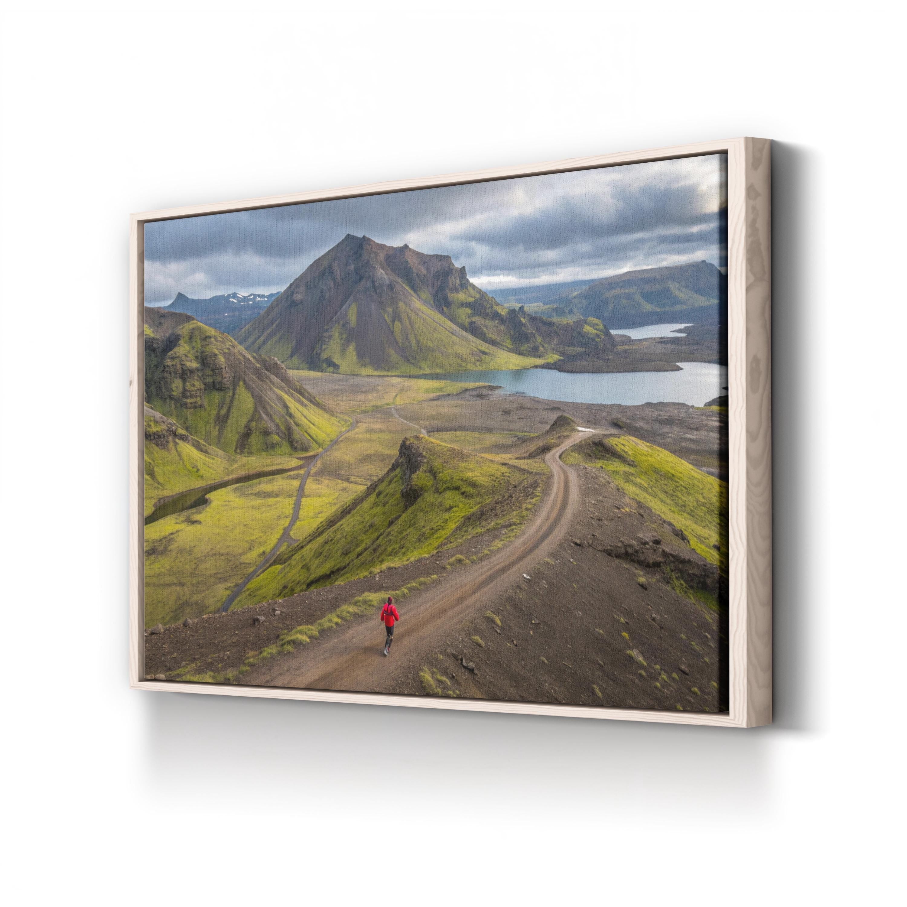 Iceland Volcanic Valley – Vintage Photography Wall Art | Scenic Landscape Canvas Print