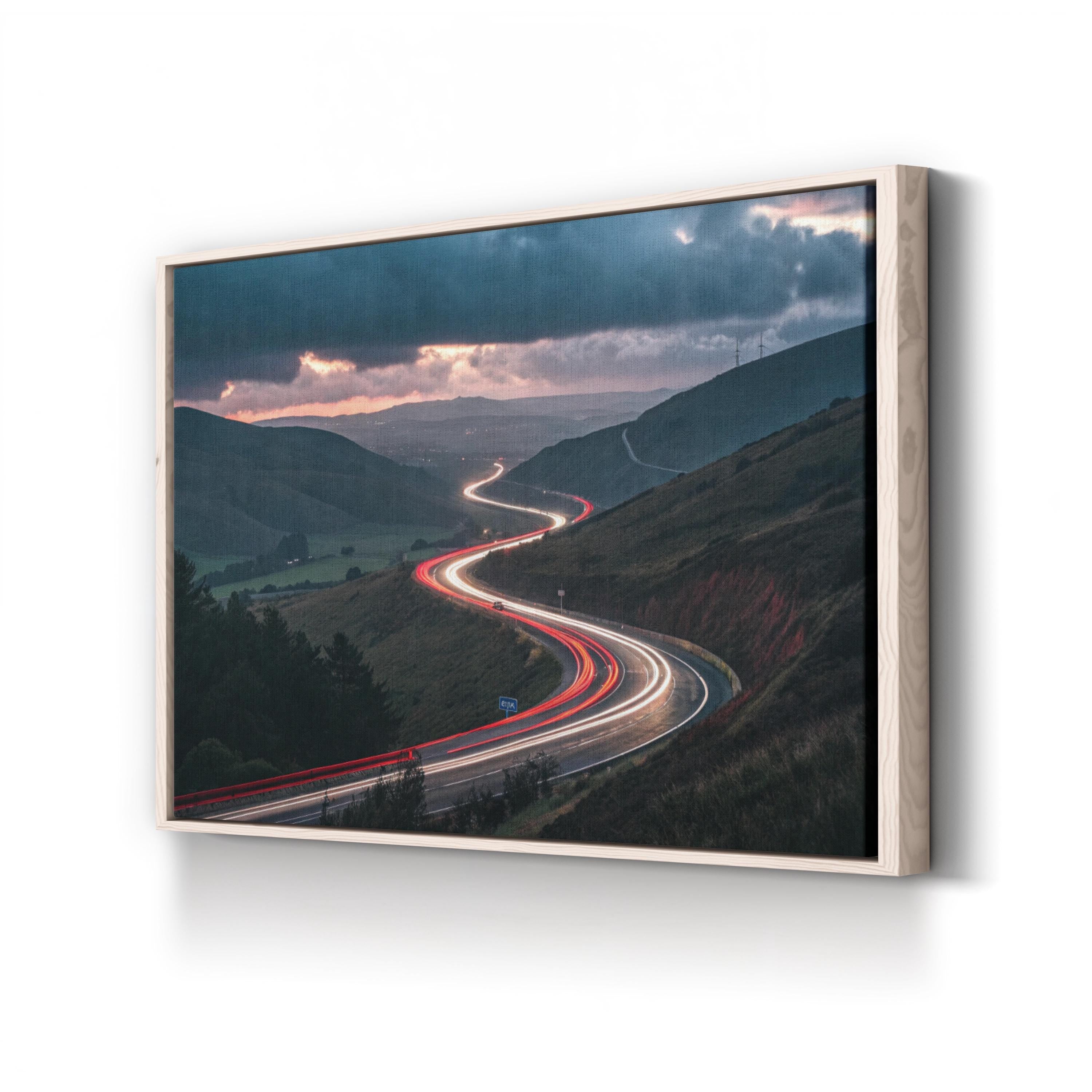 City Lights Urban Nightscape – Vintage Photography Wall Art | Modern Canvas Print
