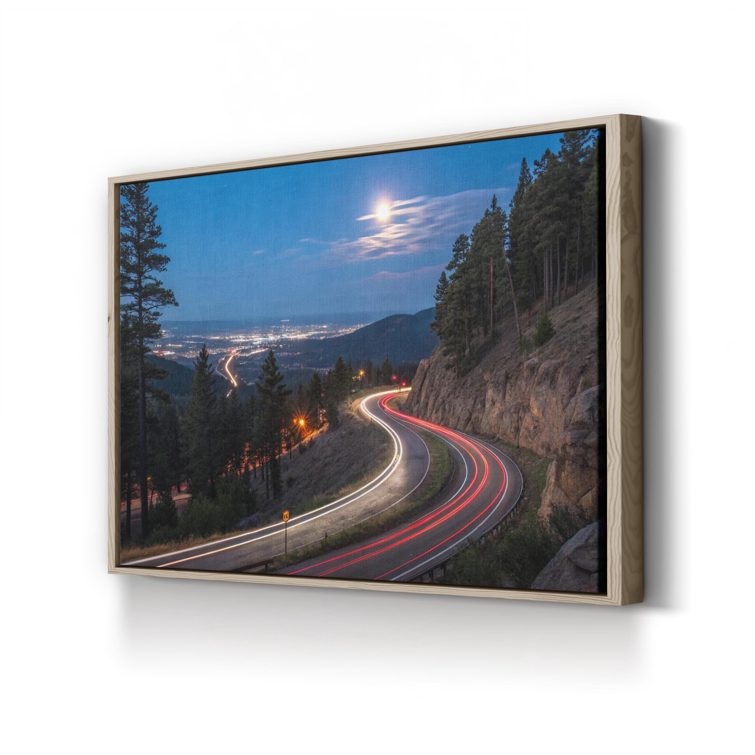 Boulder Colorado Mountain Road – Vintage Photography Wall Art | Scenic Landscape Canvas Print