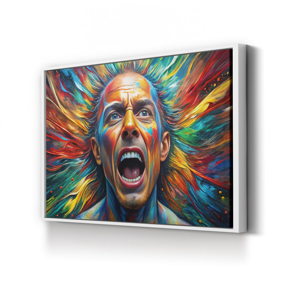 Colorful Horror Scream Expressionist Portrait