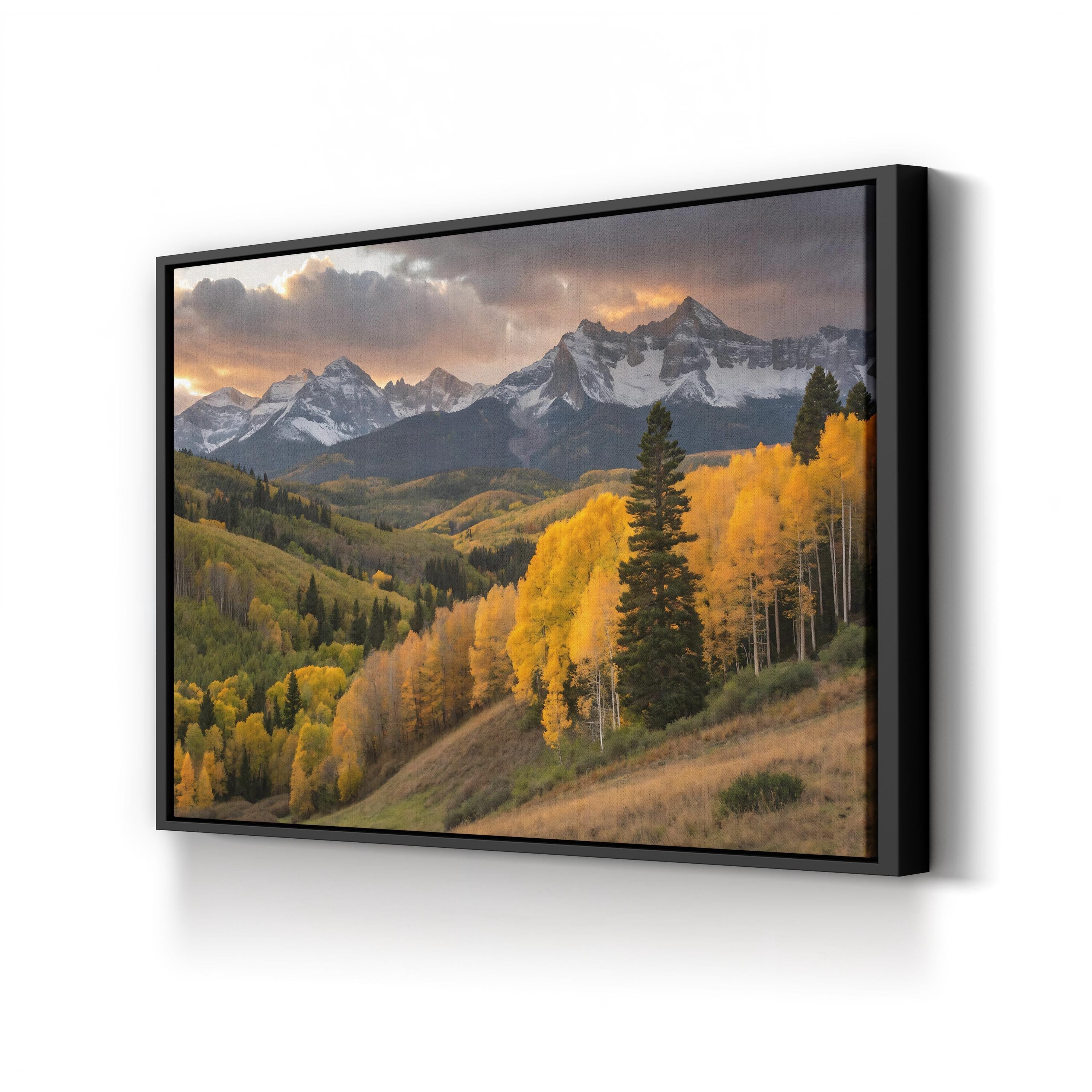 Fall Mountain Foliage – Vintage Photography Wall Art | Autumn Landscape Canvas Print