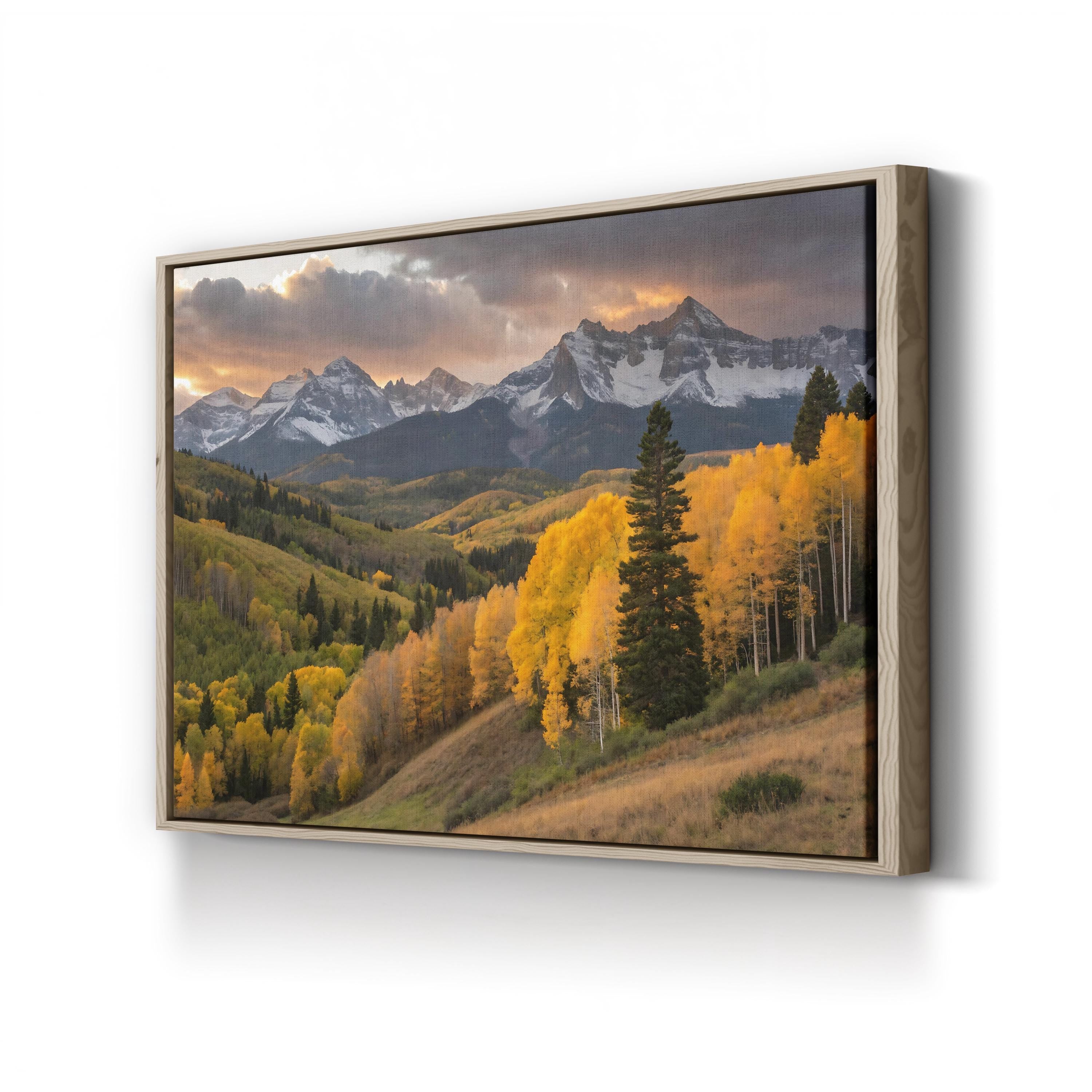 Fall Mountain Foliage – Vintage Photography Wall Art | Autumn Landscape Canvas Print