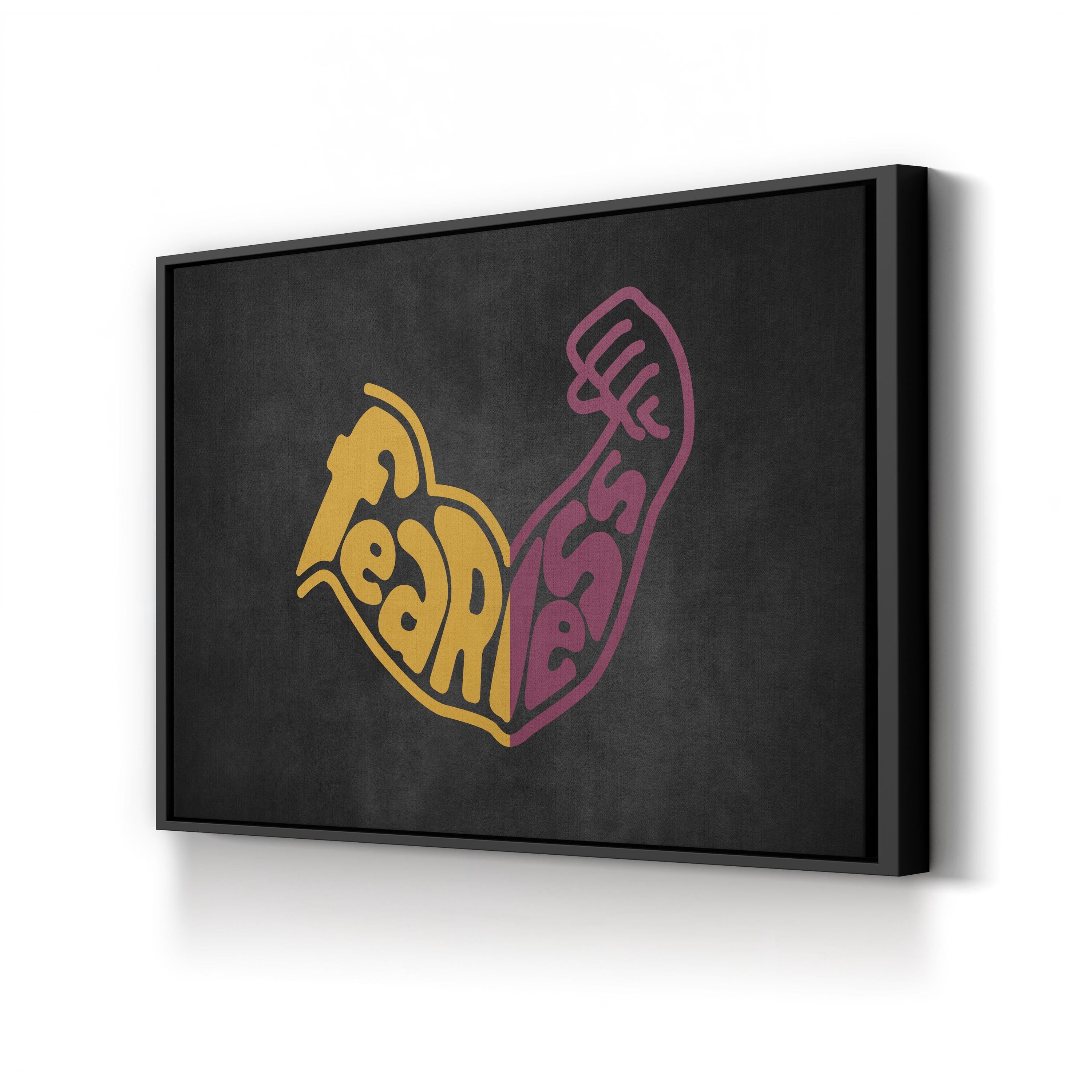 FEARLESS Calligraphy Canvas Art Print – Inspirational Typography in Vibrant Color