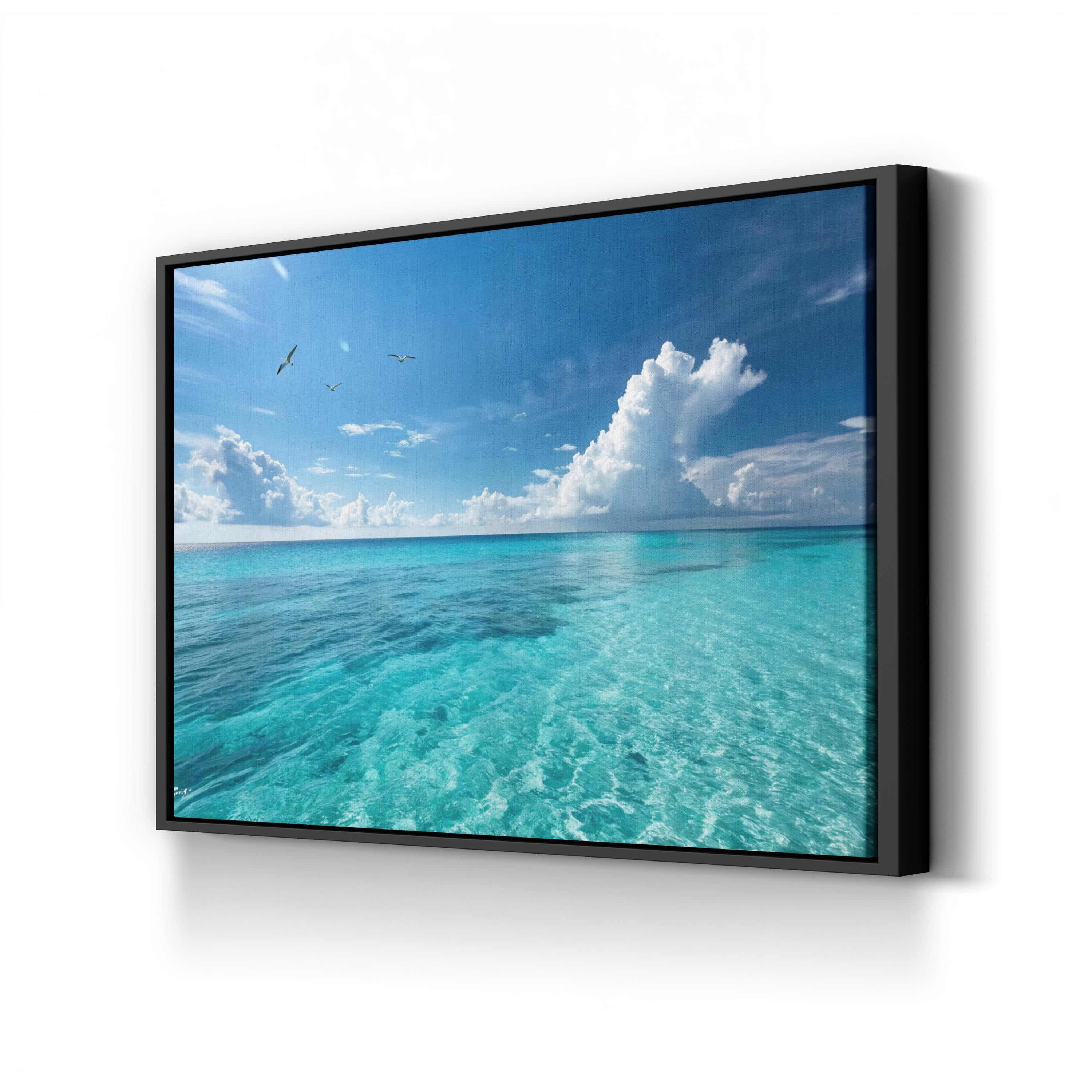 Curaçao Caribbean Ocean – Vintage Photography Wall Art | Aerial Coastal Canvas Print