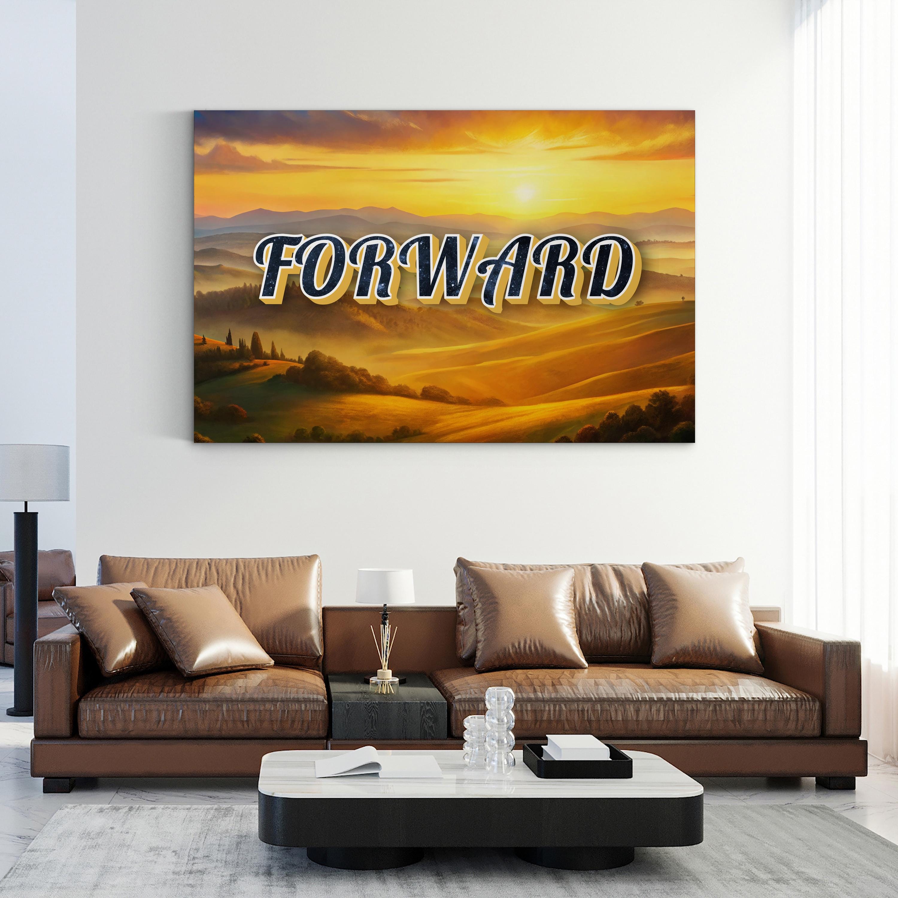 Forward Wall Art | Motivational Landscape Typography Canvas Print