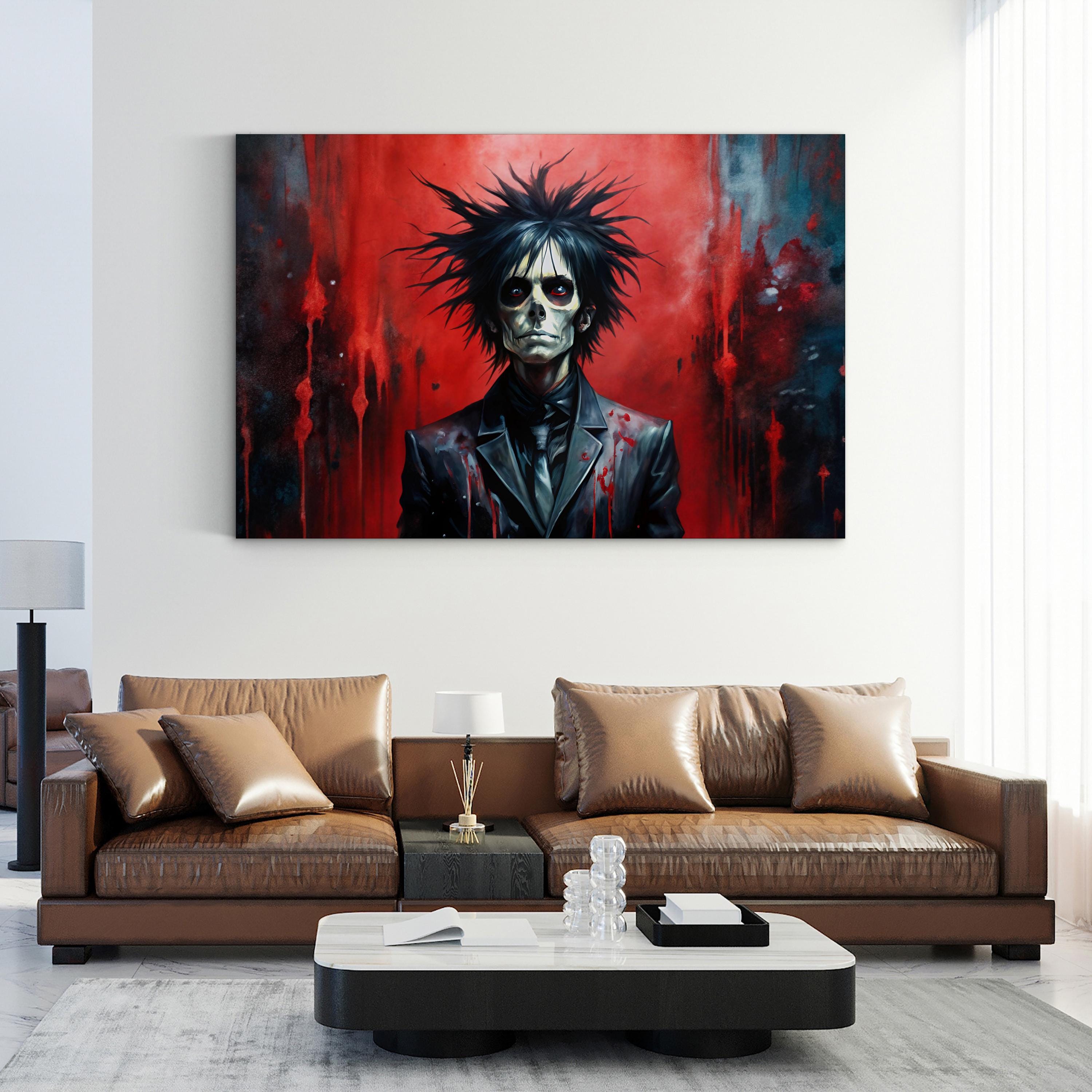 Edgy Skull Dark Fantasy – Period Illustration Wall Art | Gothic Canvas Print