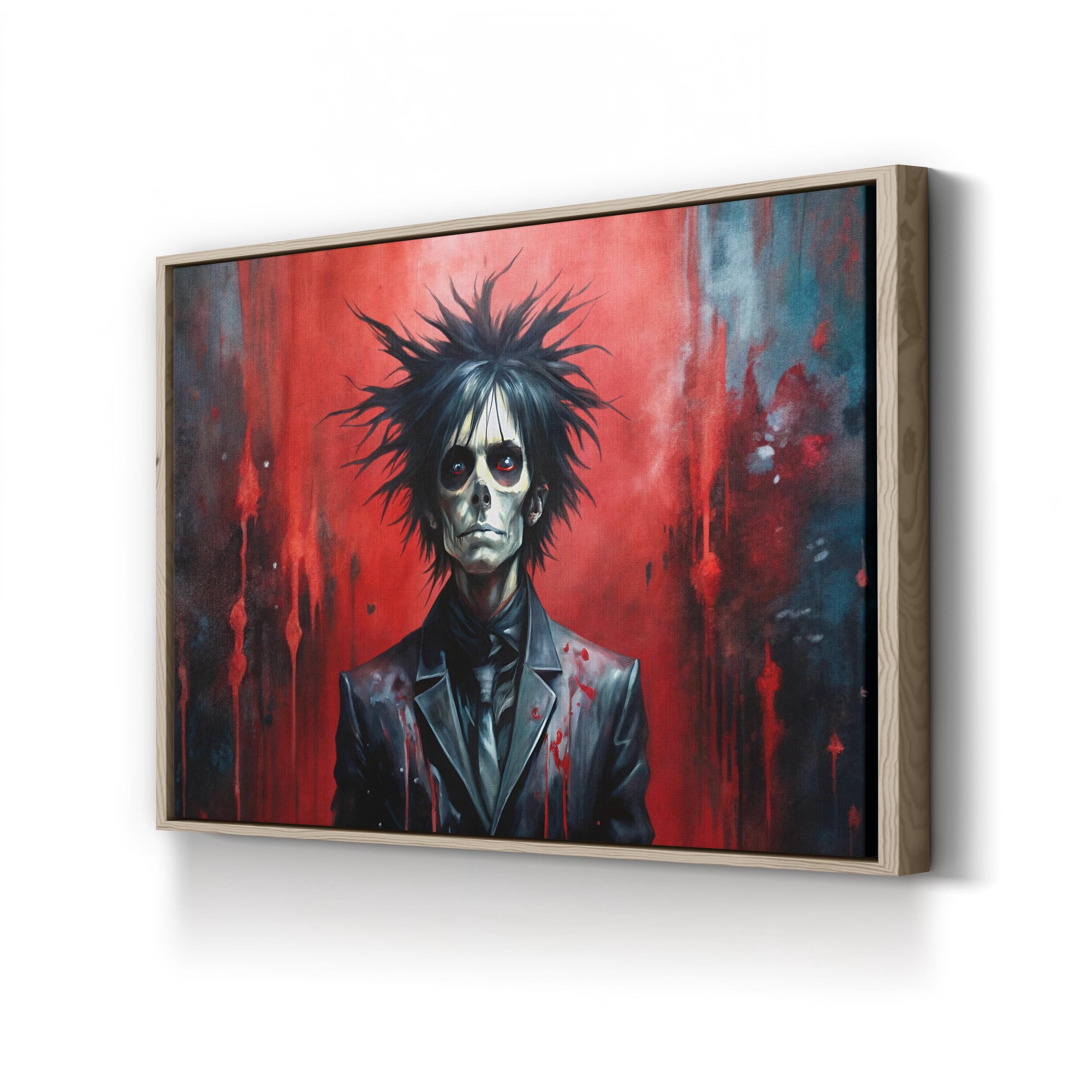 Edgy Skull Dark Fantasy – Period Illustration Wall Art | Gothic Canvas Print